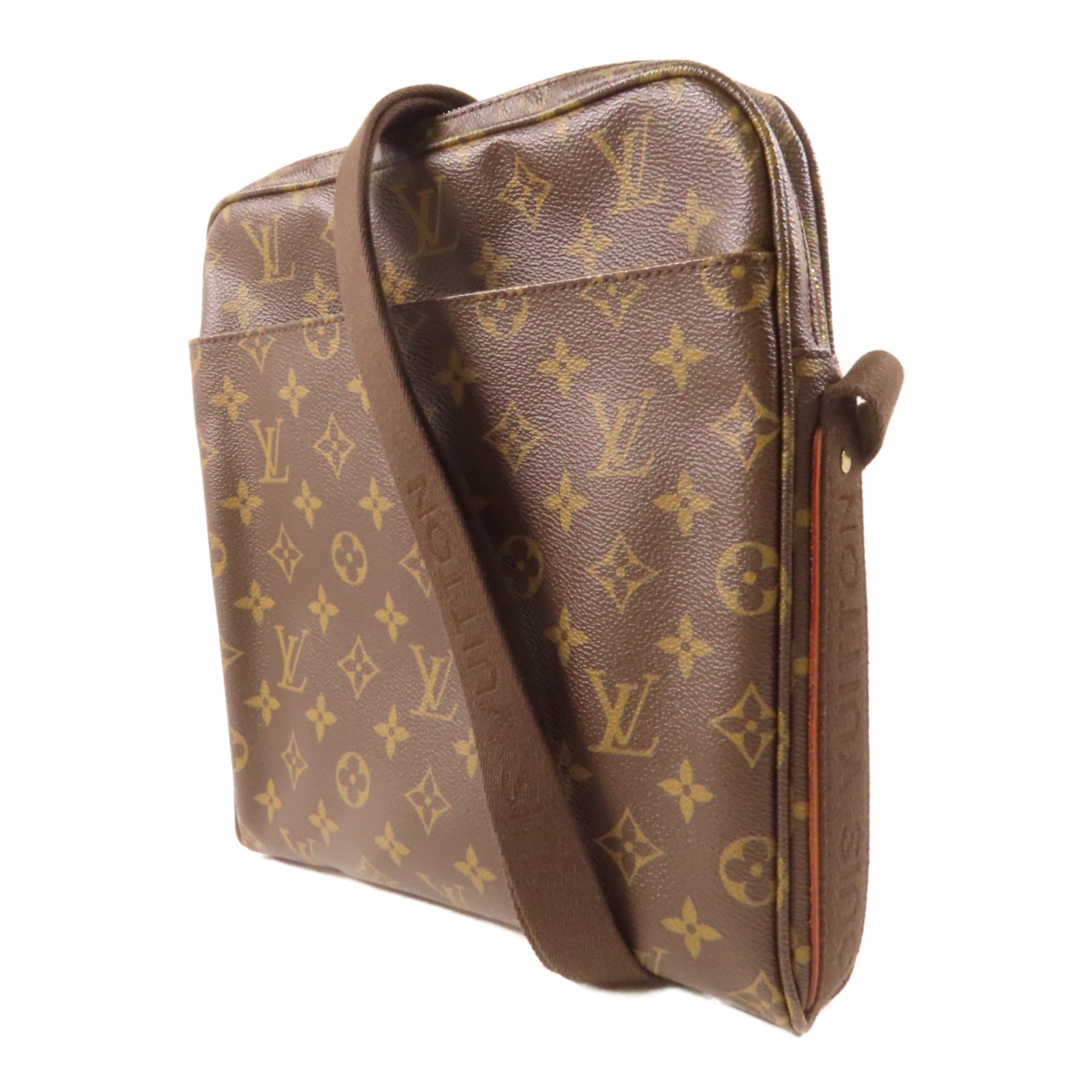 LOUIS VUITTON Monogram Trotteur Beaubourg金扣肩背袋啡色