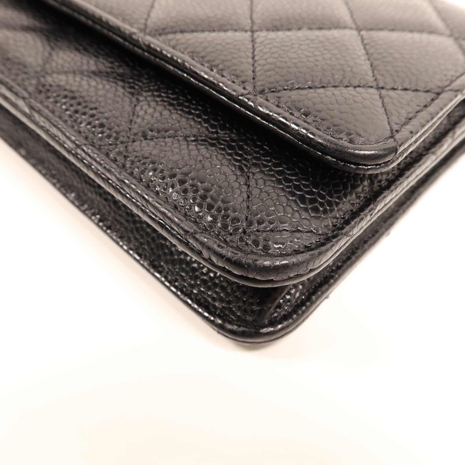 CHANEL 牛皮皮革WOC Wallet On Chain銀扣鏈帶肩背袋