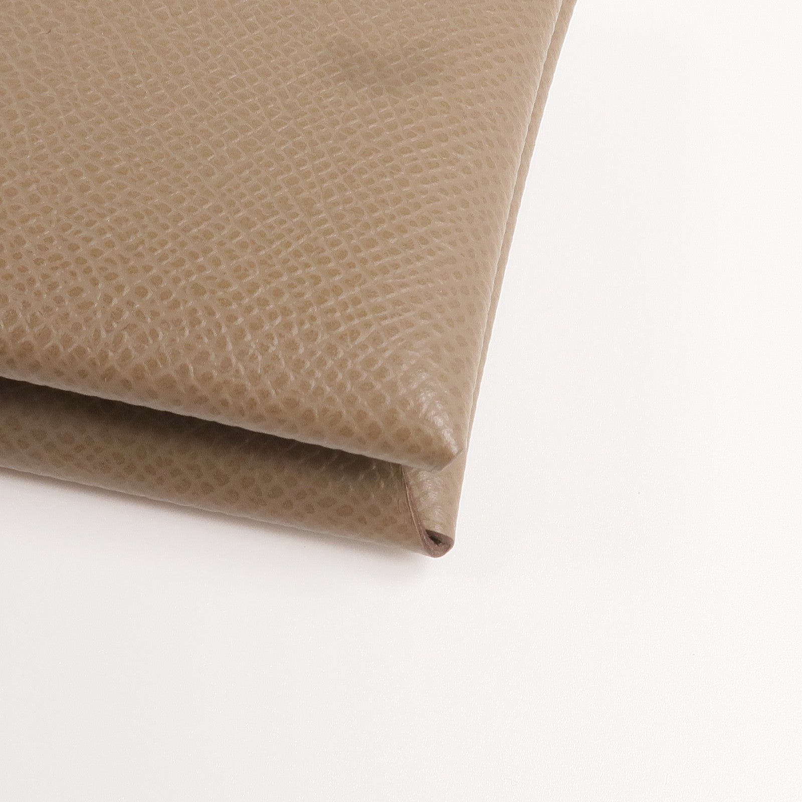 HERMES Epsom皮革Calvi銀扣卡片套