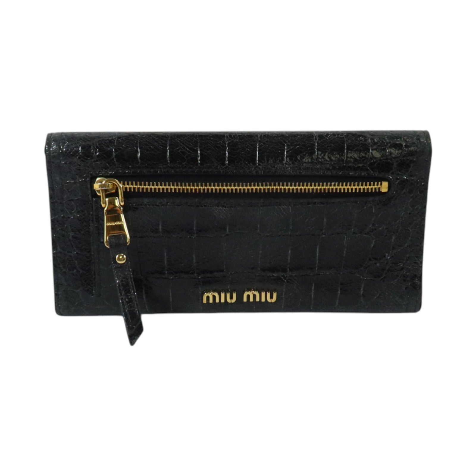 Miu Miu 牛皮皮革Long Wallet金扣長錢包