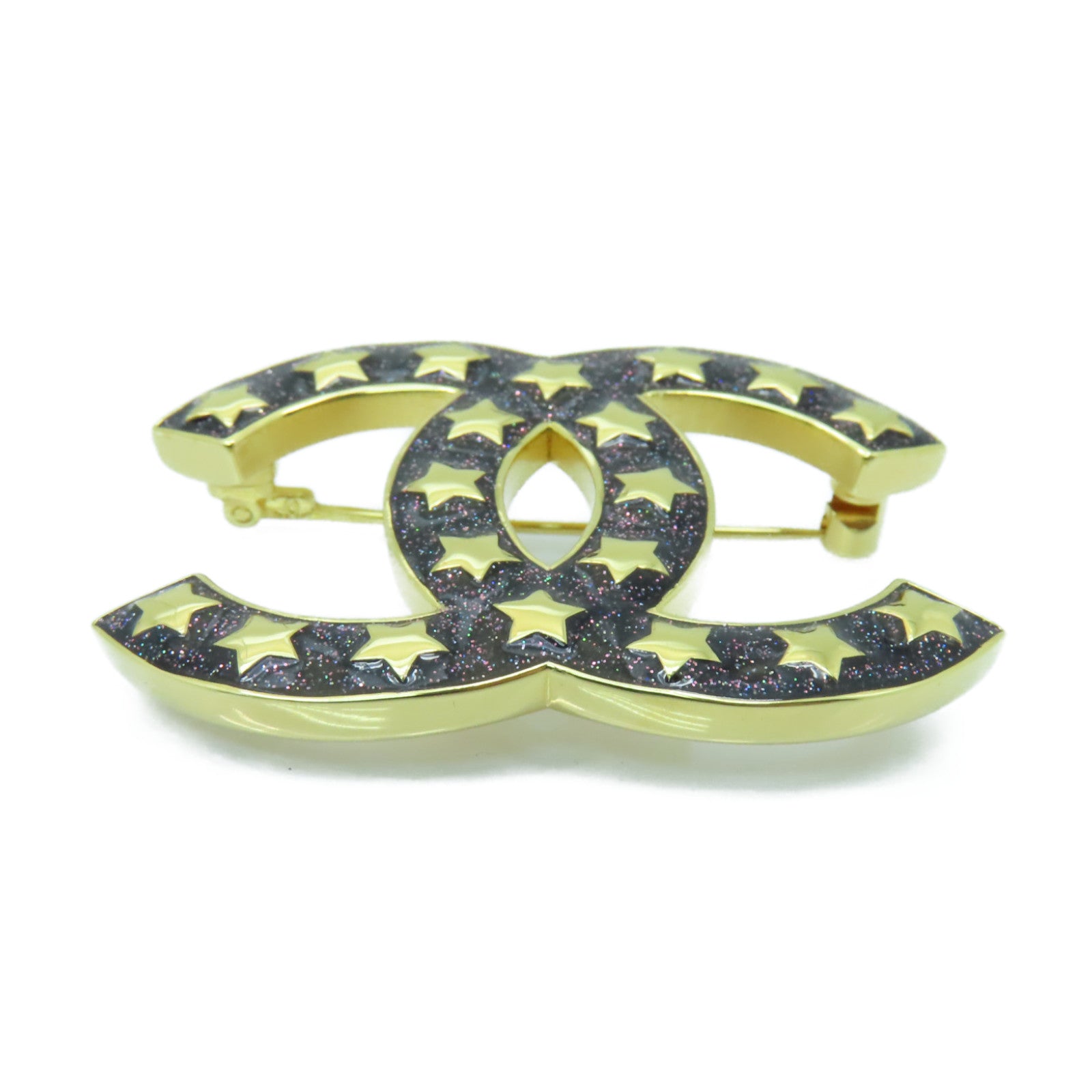 CHANEL 【激減優惠】金屬Brooch胸針金色/黑色
