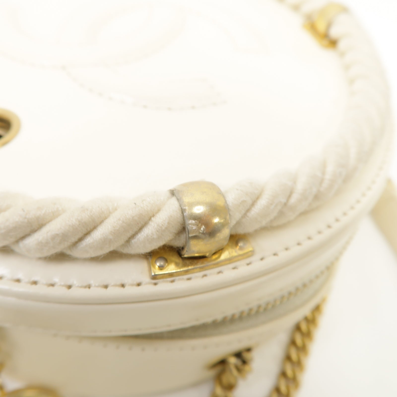 CHANEL 【激減優惠】菱格羊皮皮革2 Way Shoulder Bag金扣手挽肩背兩用袋米色