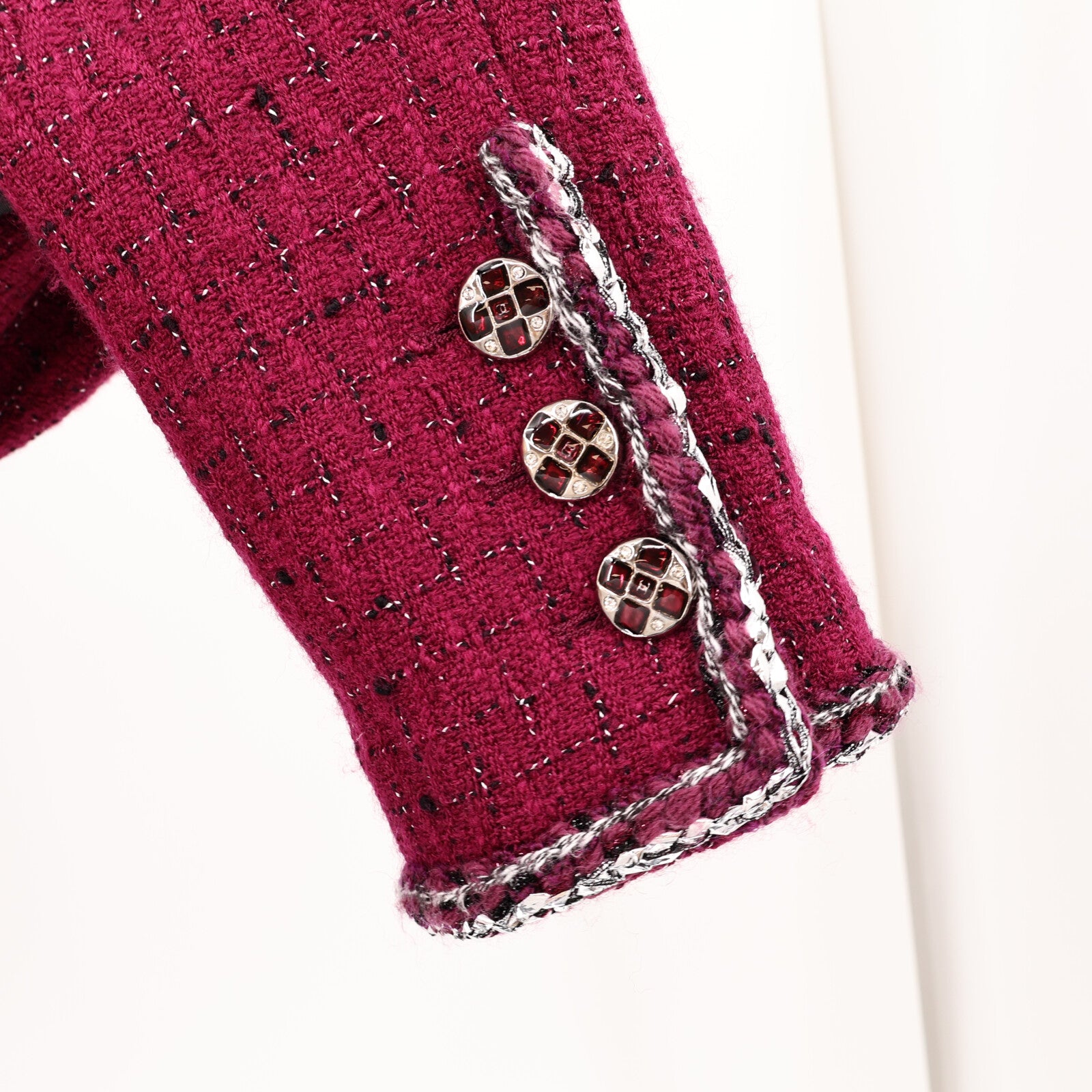 CHANEL Wool/Silk Metiers D'Art Look 42 Tweed Jacket外套