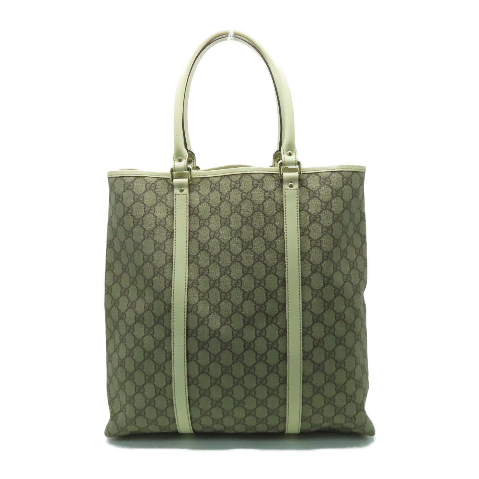 GUCCI 【激減優惠】塗層帆布Tote Bag金扣手挽袋啡色/米色
