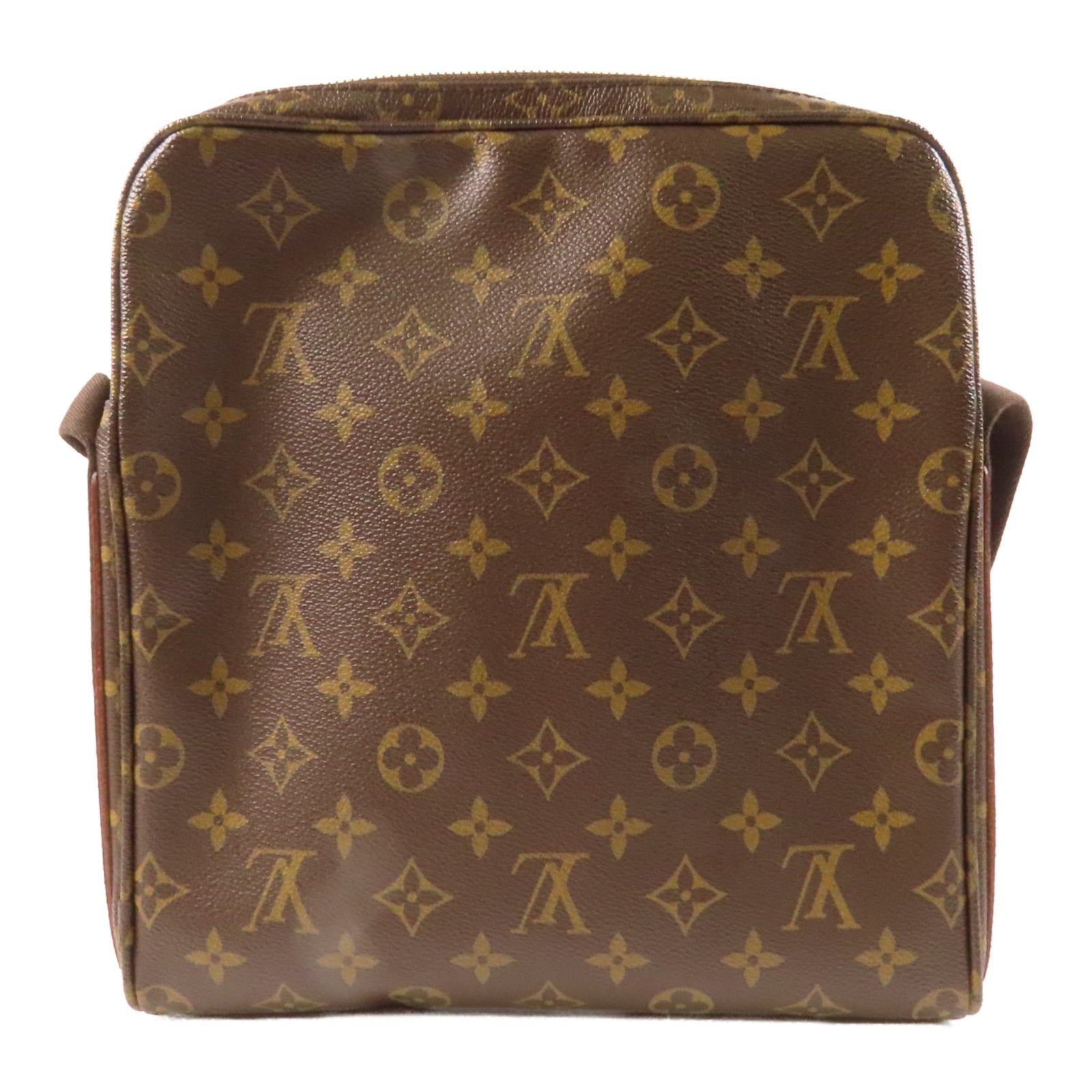 LOUIS VUITTON Monogram Trotteur Beaubourg金扣肩背袋啡色