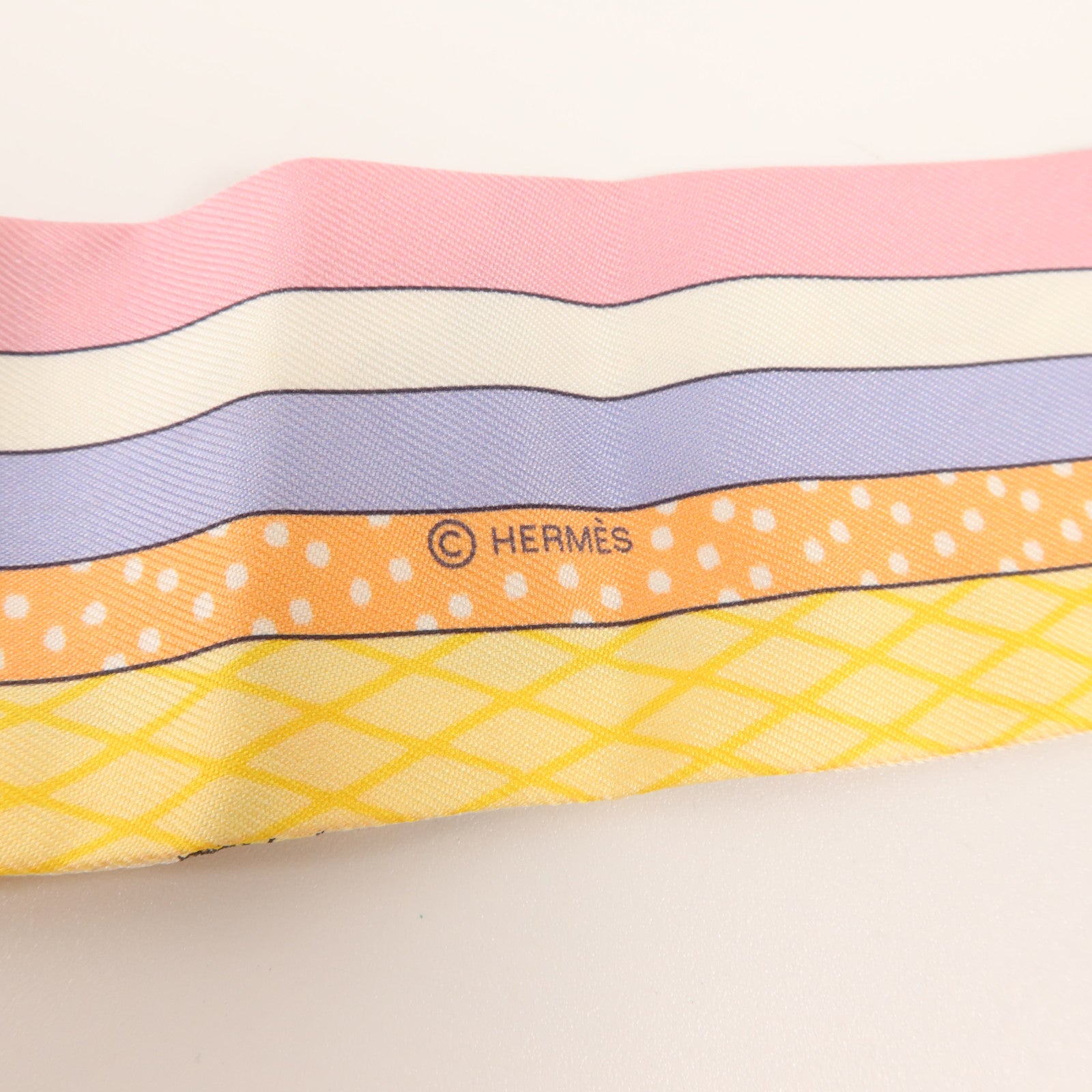 HERMES 絲質Twilly絲巾