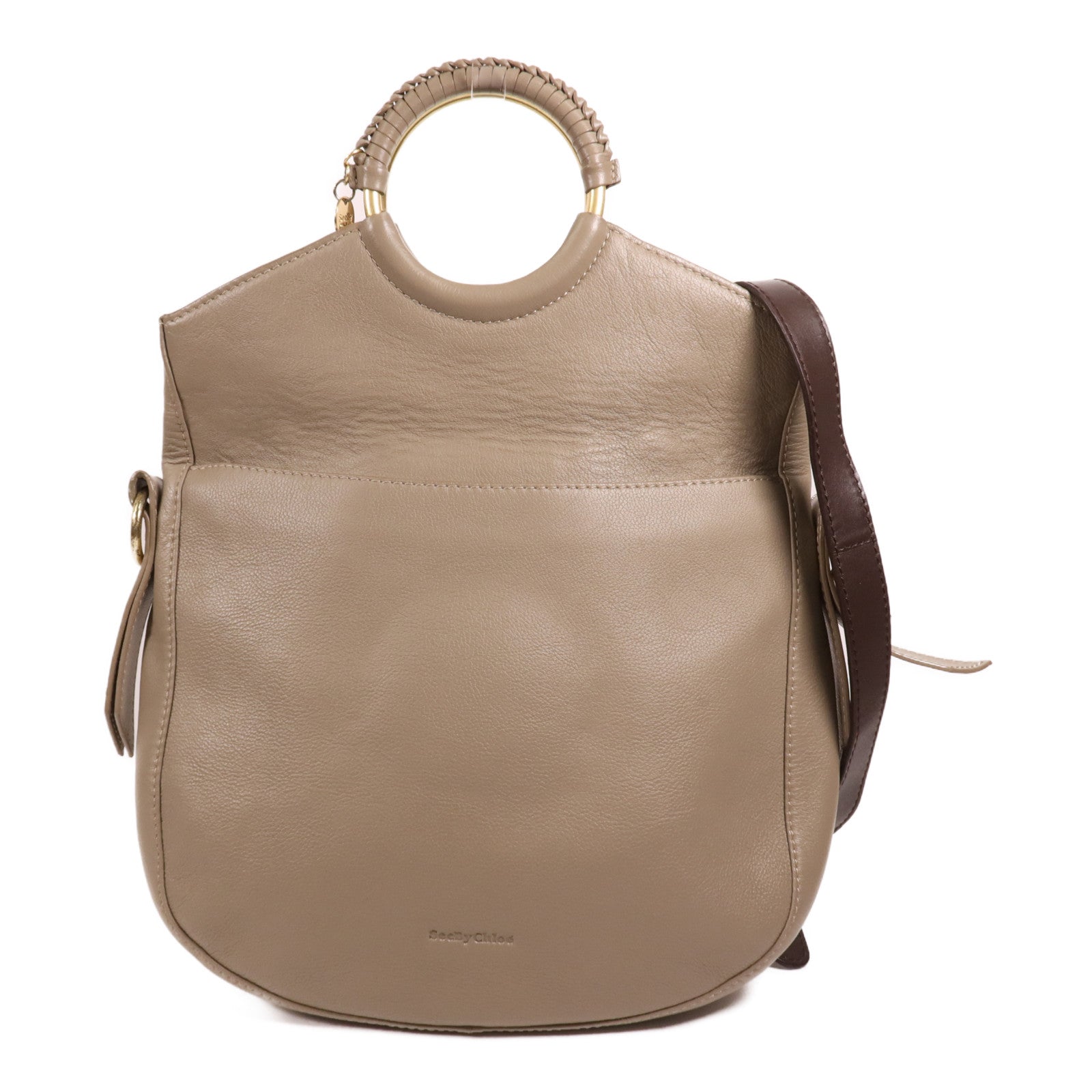 SEE BY CHLOE 牛皮皮革Shoulder Bag金扣手挽肩背兩用袋