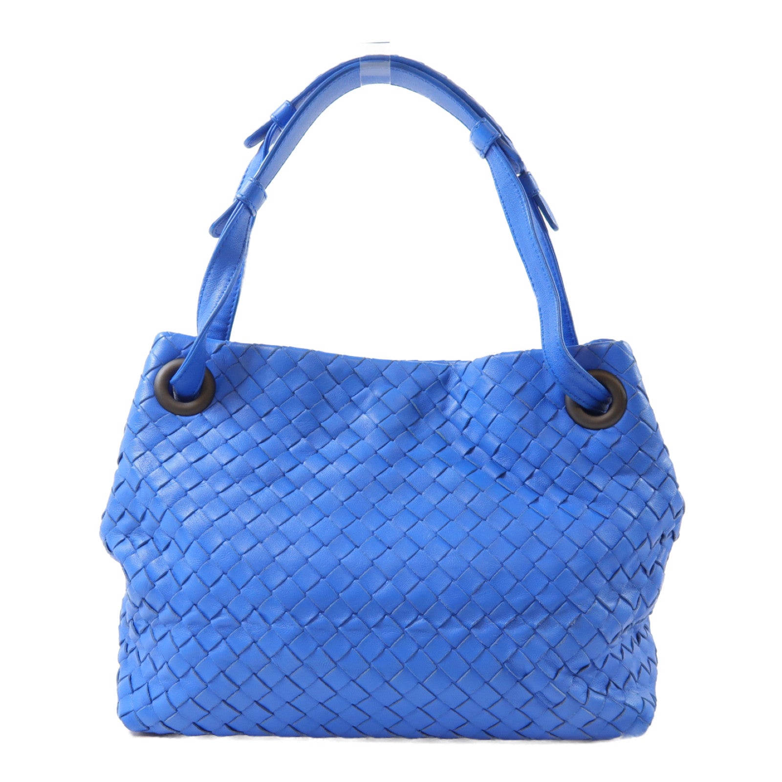 BOTTEGA VENETA 牛皮皮革Intrecciato Tote手挽袋藍色