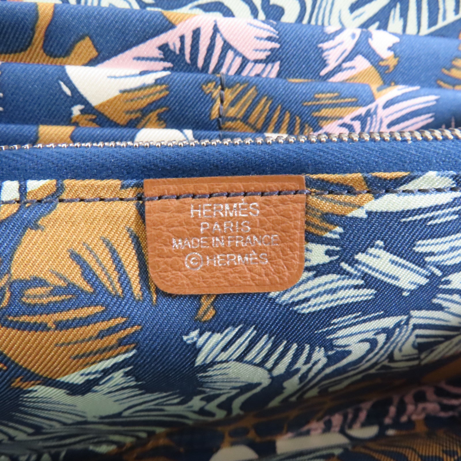 HERMES Evercolor皮革Silk in Wallet銀扣長錢包經典駝色