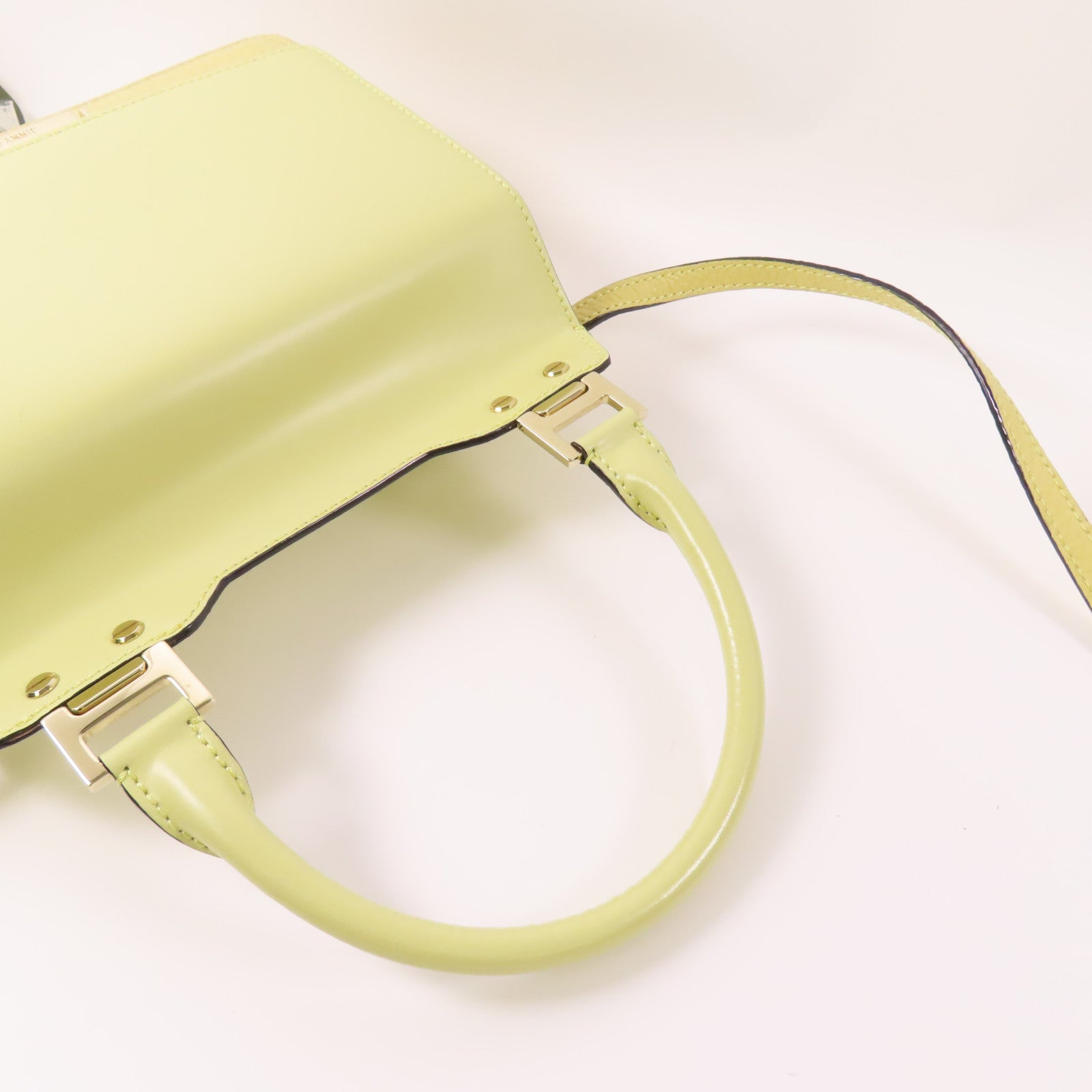 JIMMY CHOO 牛皮皮革Shoulder Bag金扣手挽肩背兩用袋