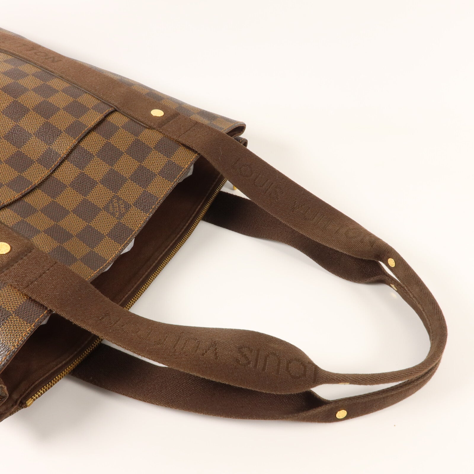 LOUIS VUITTON Damier Beaubourg金扣肩背袋棕色