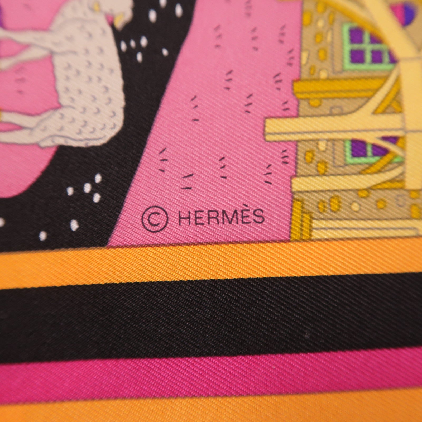 HERMES Scarf Silk Multicolor