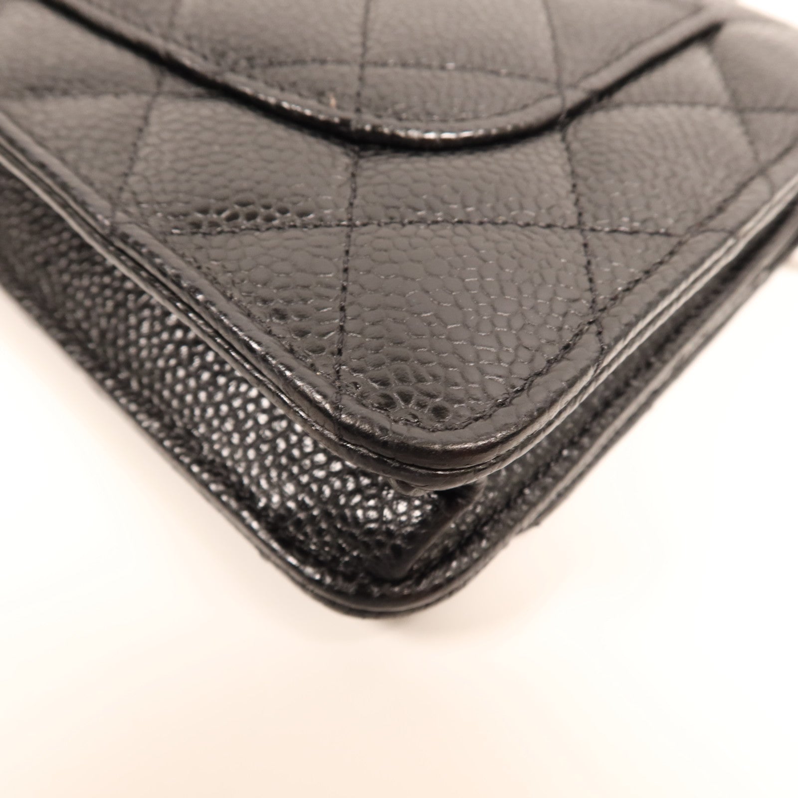 CHANEL 牛皮皮革WOC Wallet On Chain銀扣鏈帶肩背袋