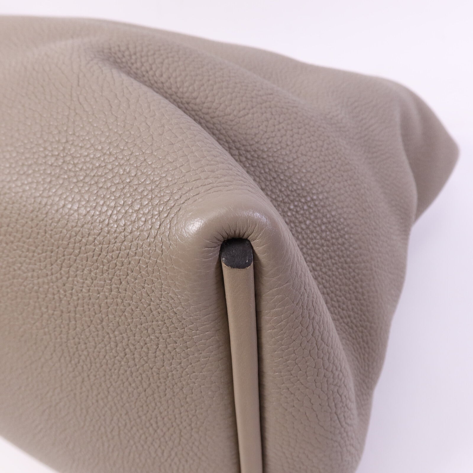 HERMES Togo皮革24/24 35CM銀扣手挽袋Gris Asphalt