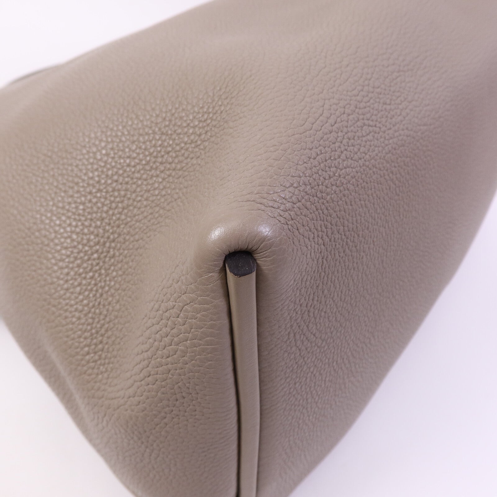HERMES Togo皮革24/24 35CM銀扣手挽袋Gris Asphalt