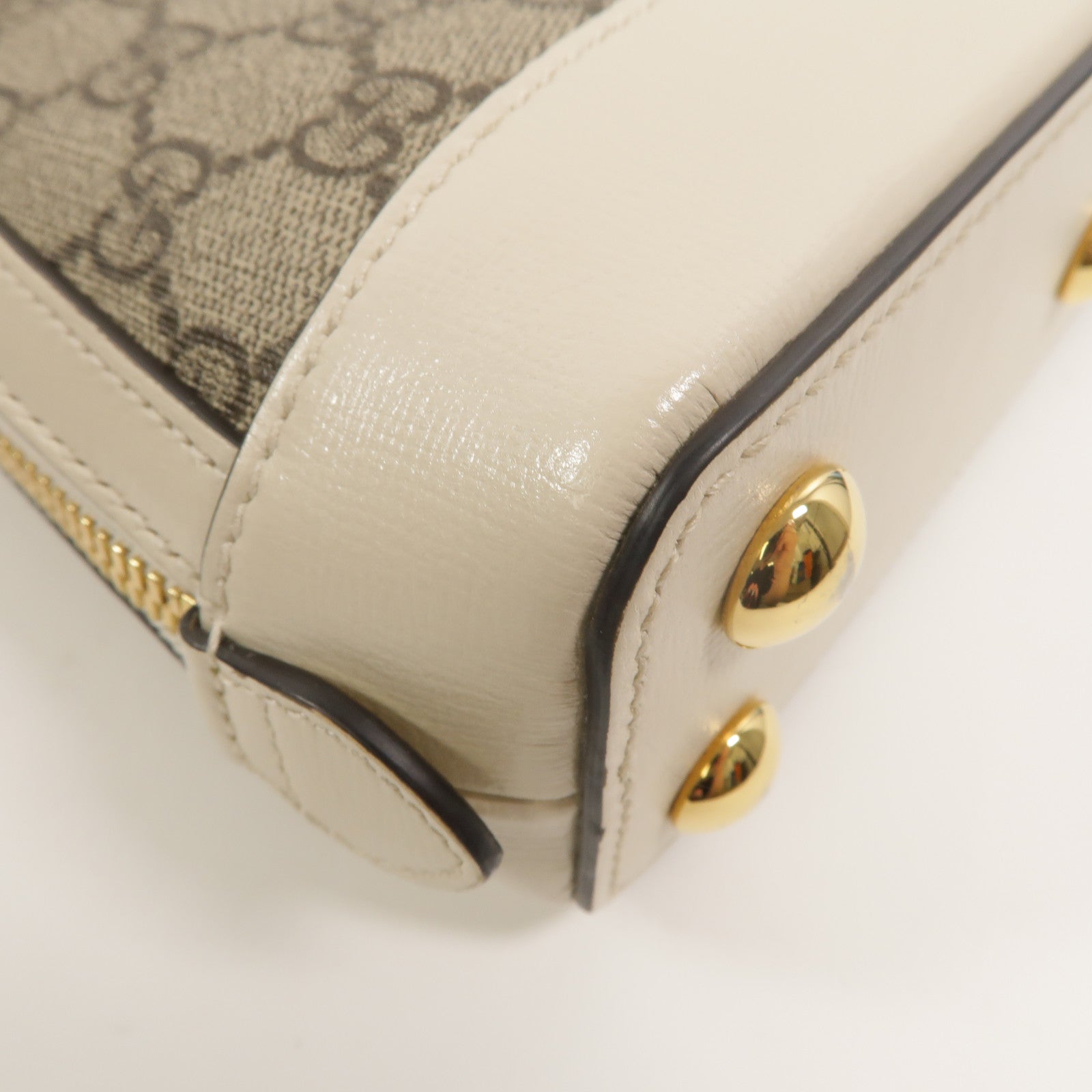 GUCCI 塗層帆布Horsebit 1955 Mini Top Handle Bag手挽肩背兩用袋