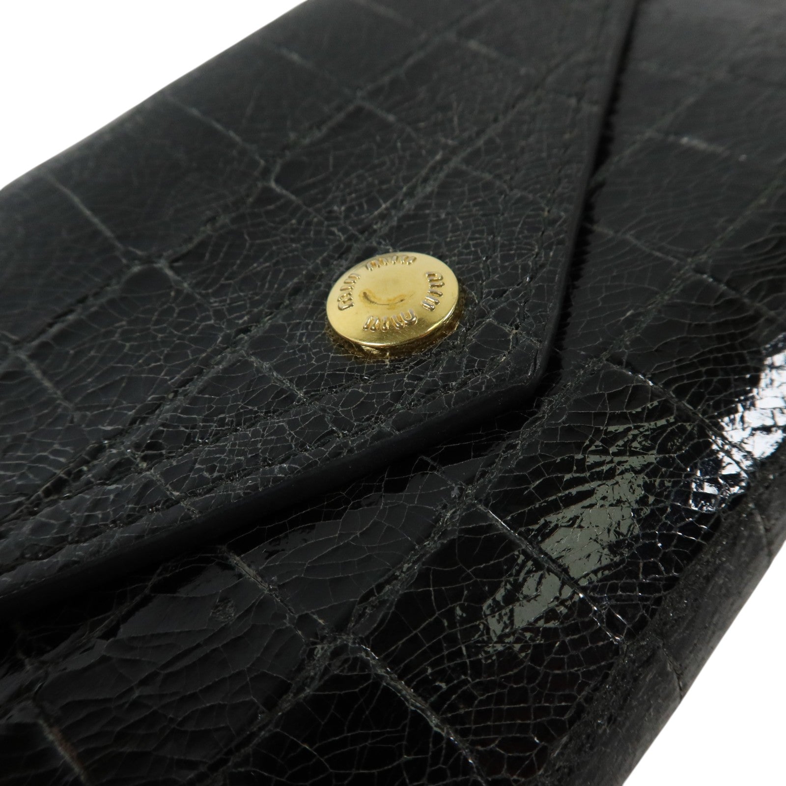 Miu Miu 牛皮皮革Long Wallet金扣長錢包