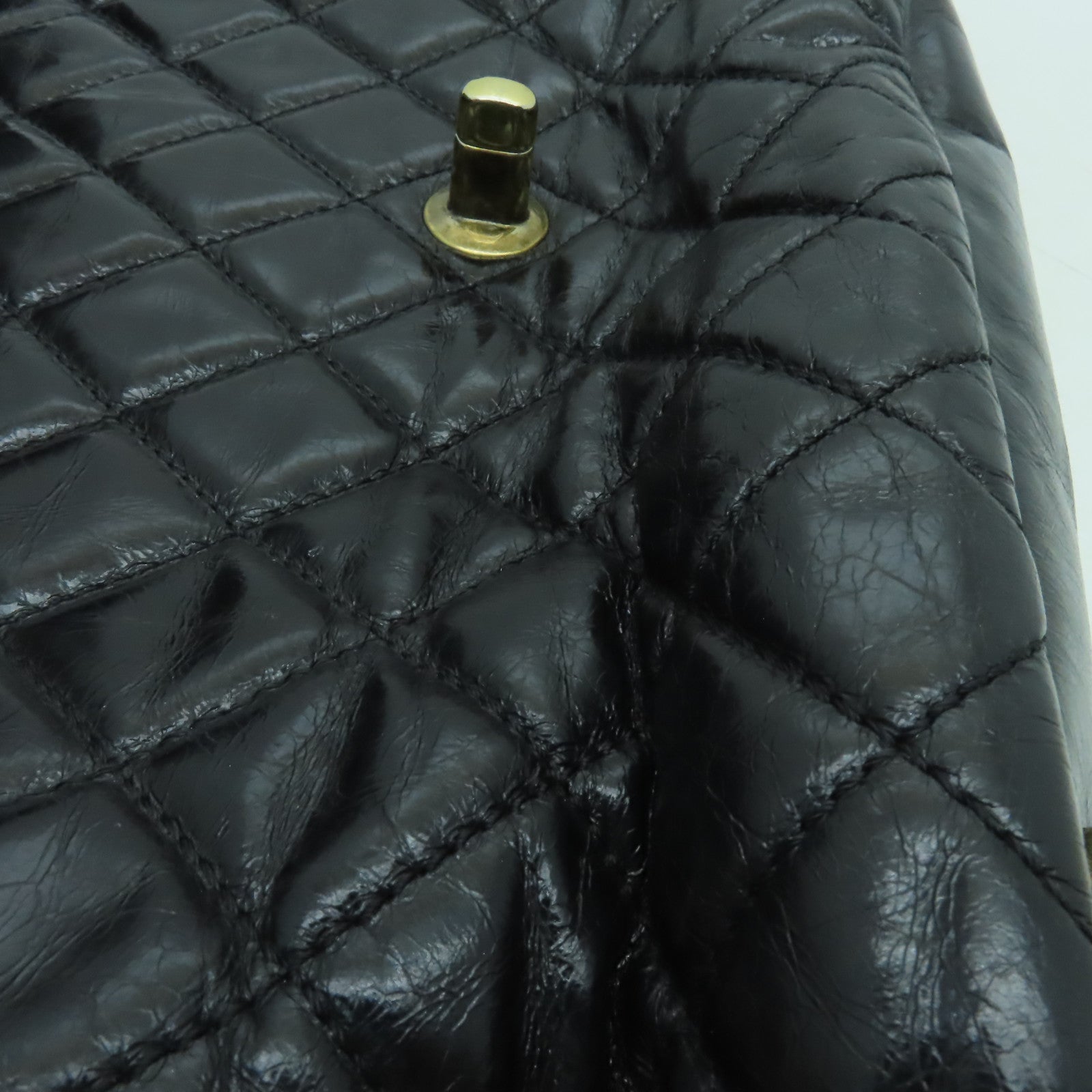 CHANEL 菱格牛皮皮革Shoulder Bag金扣鏈帶肩背袋黑色/紅色