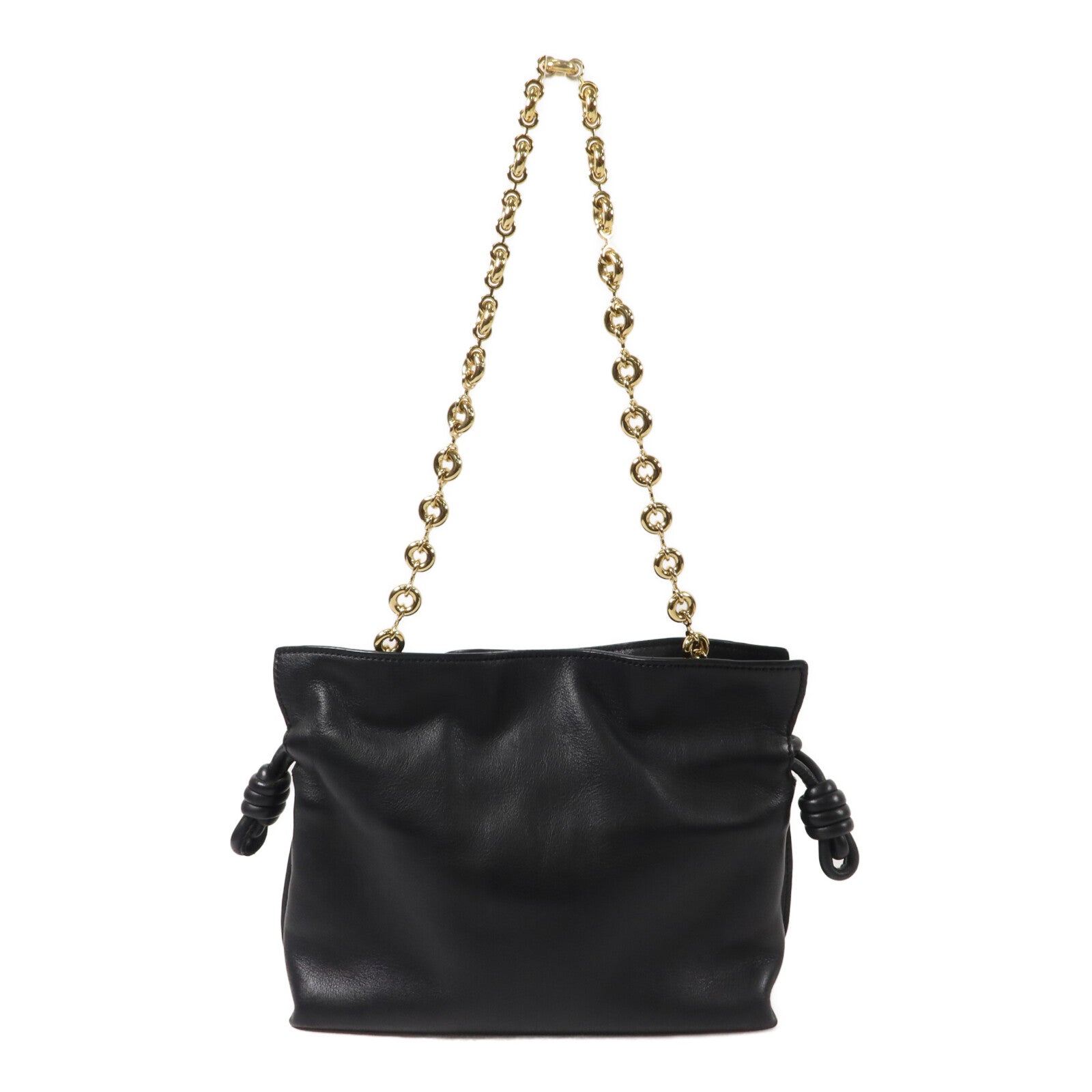 LOEWE 羊皮皮革Mini Flamenco Clutch With Chain鏈帶肩背袋