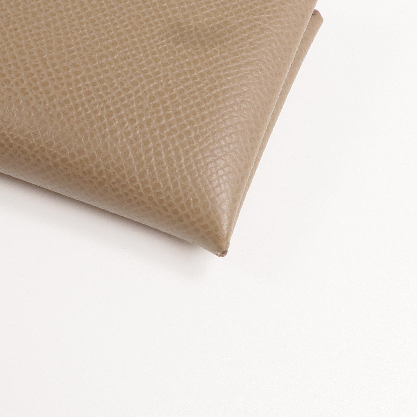 HERMES Epsom皮革Calvi銀扣卡片套