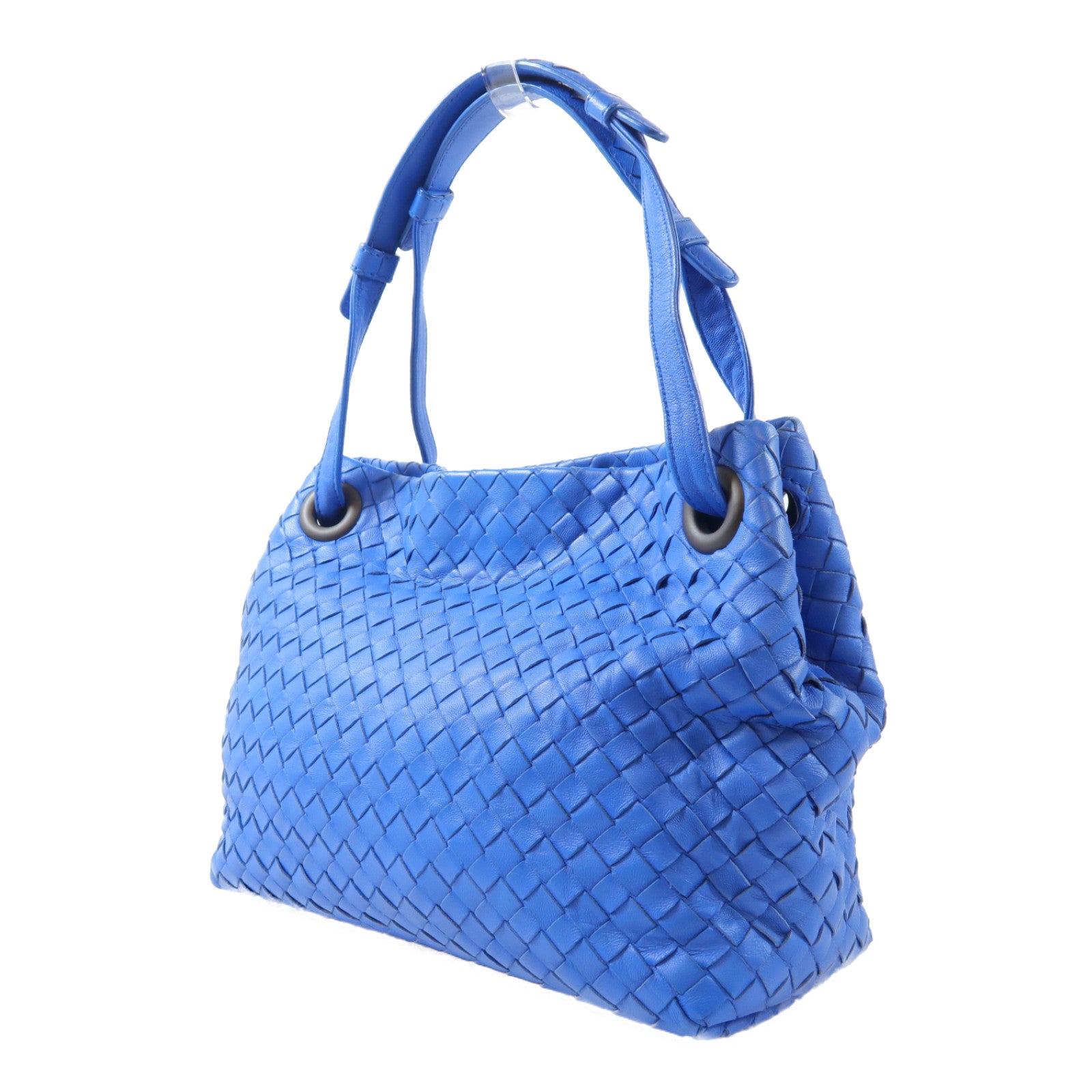 BOTTEGA VENETA 牛皮皮革Intrecciato Tote手挽袋藍色