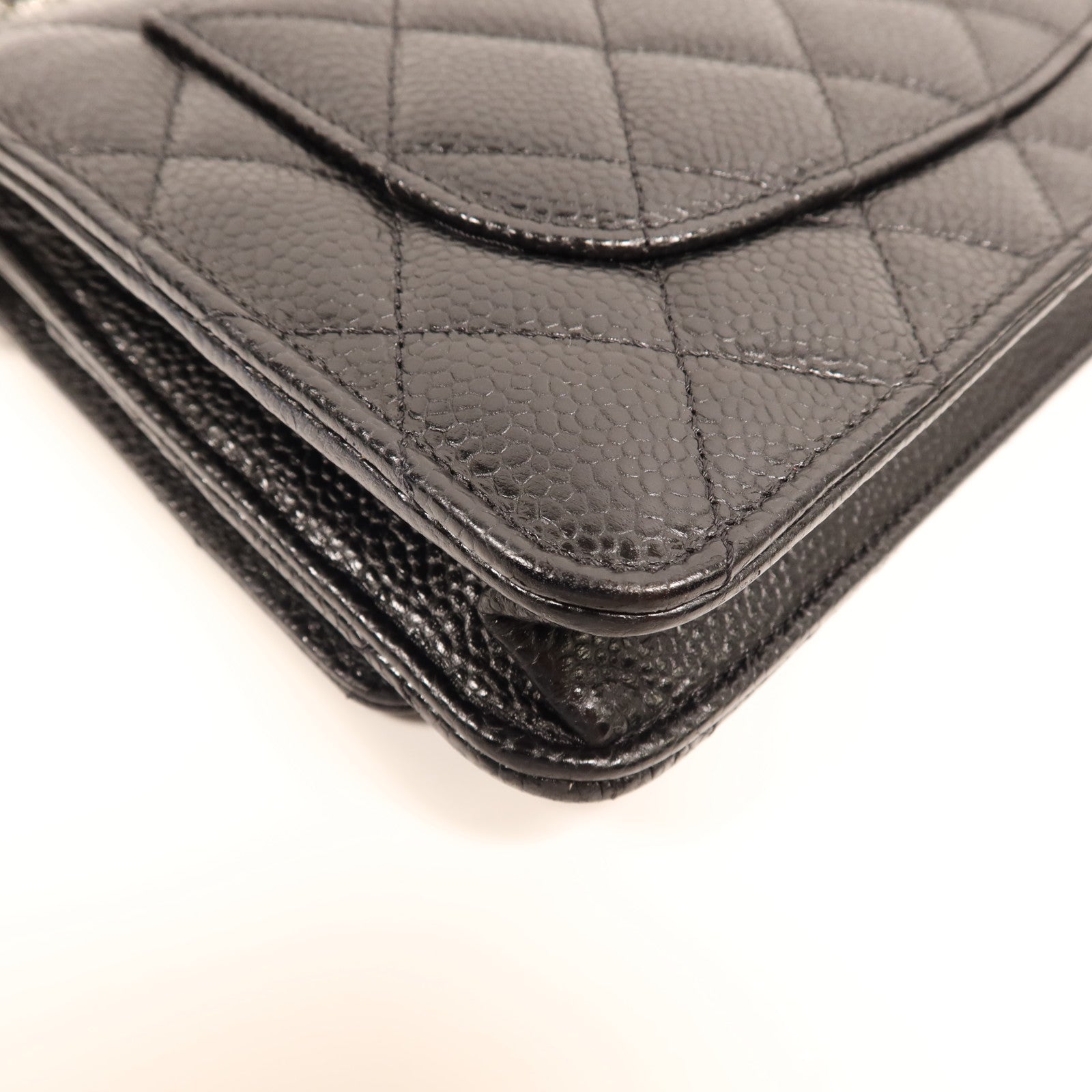 CHANEL 牛皮皮革WOC Wallet On Chain銀扣鏈帶肩背袋