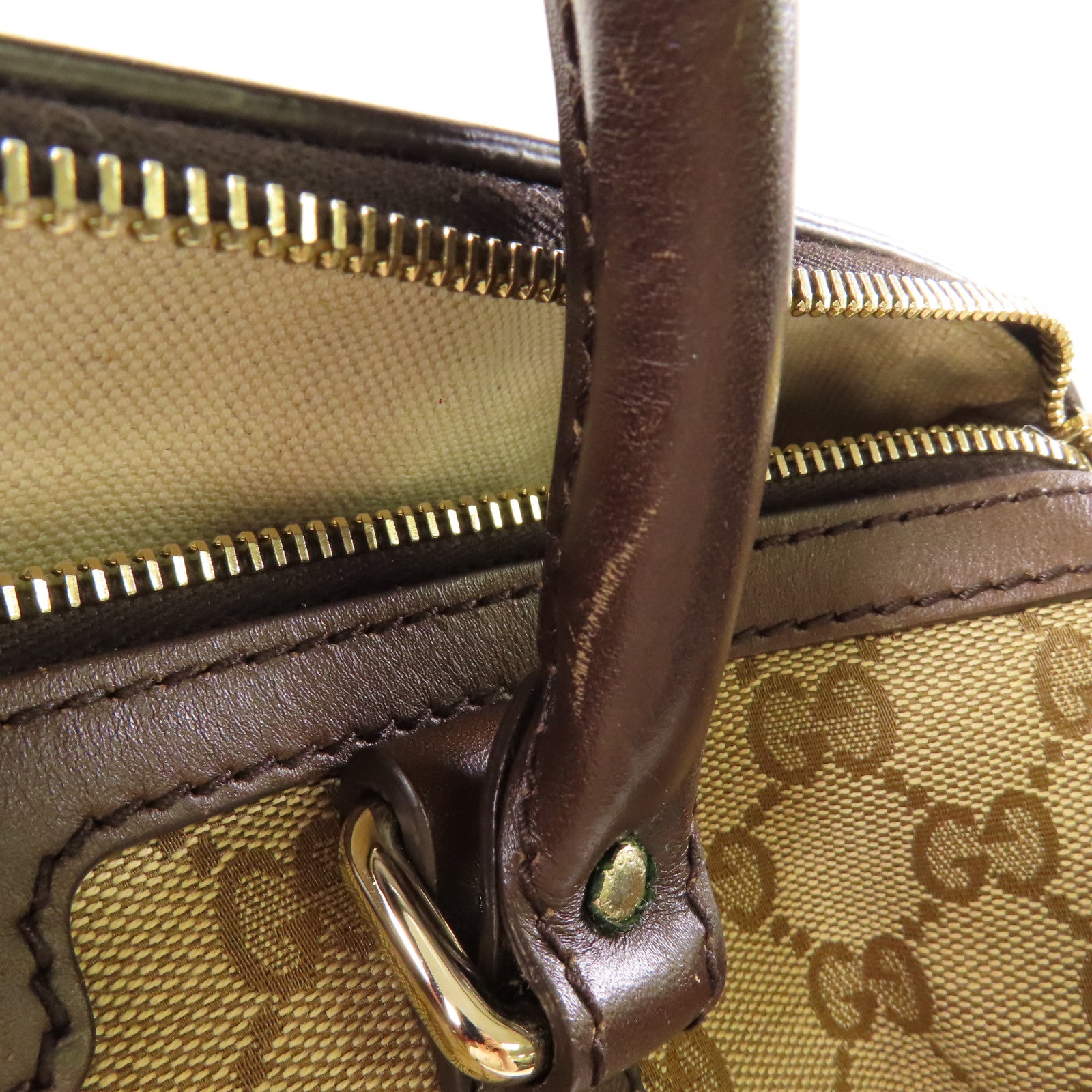 GUCCI 帆布2 Way Shoulder Boston金扣手挽肩背兩用袋
