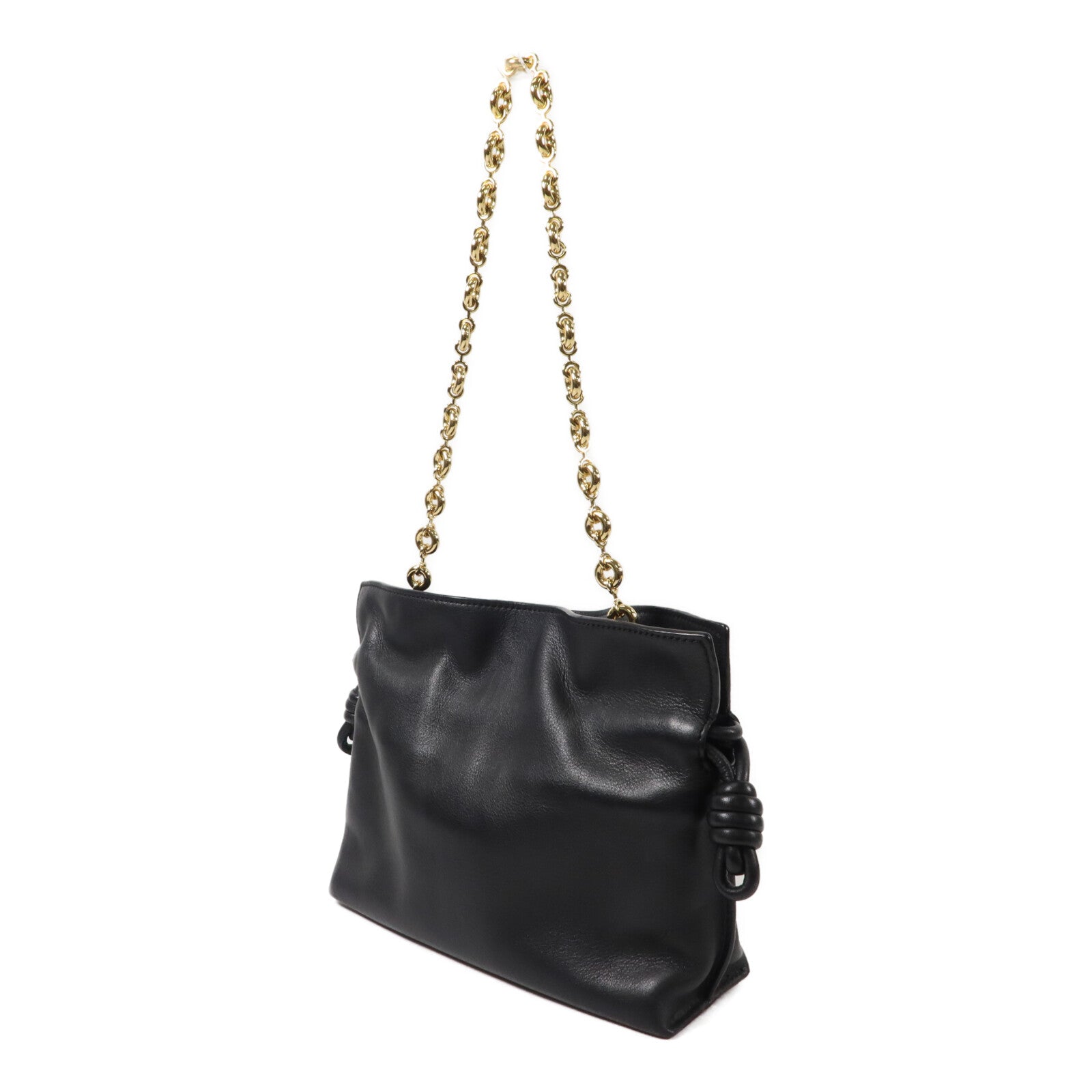 LOEWE 羊皮皮革Mini Flamenco Clutch With Chain鏈帶肩背袋