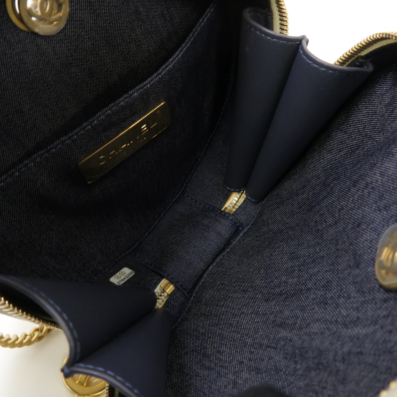 CHANEL 【激減優惠】菱格羊皮皮革2 Way Shoulder Bag金扣手挽肩背兩用袋米色