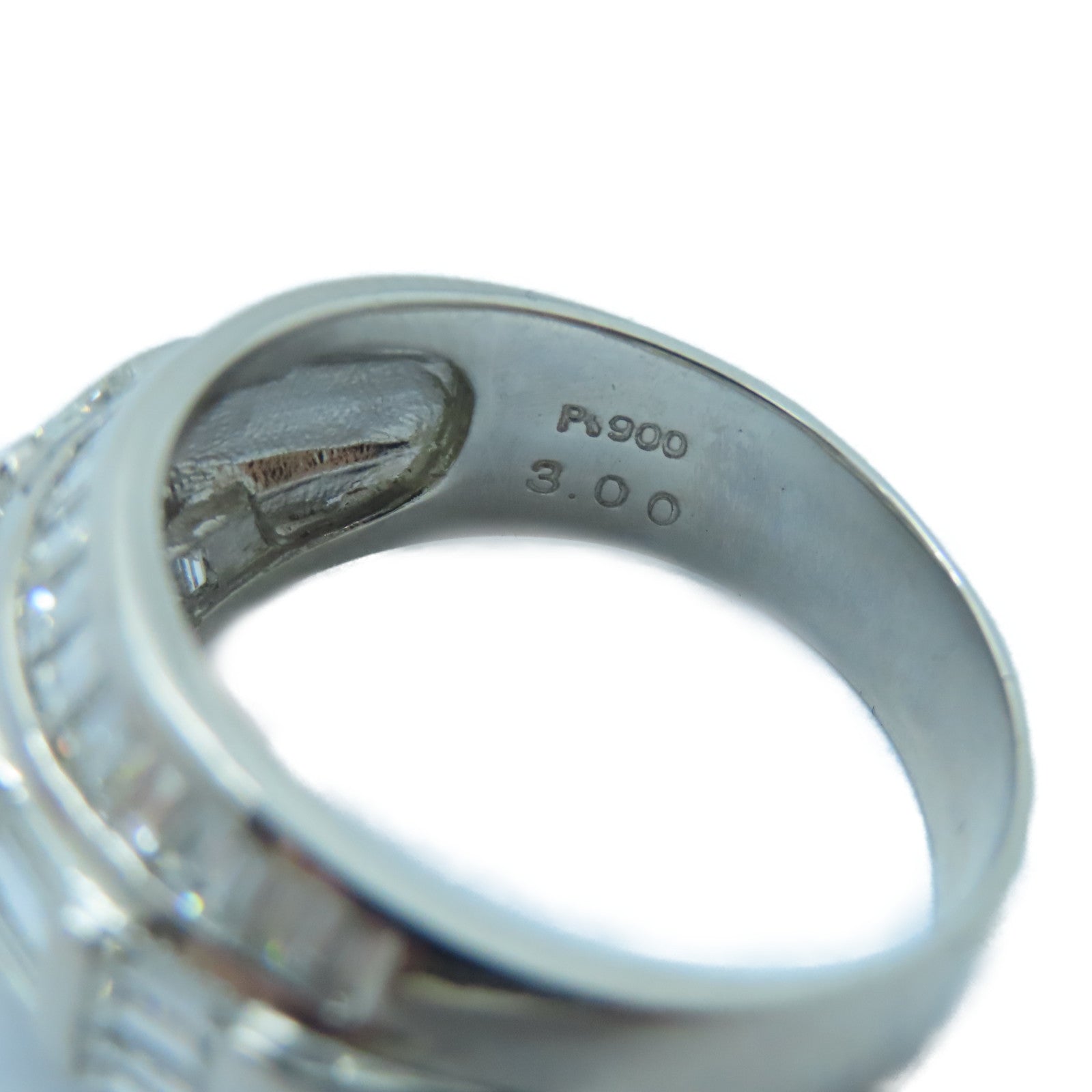 JEWELRY PT900鉑金Diamond Ring 3.00ct鑚石戒指US#9.75