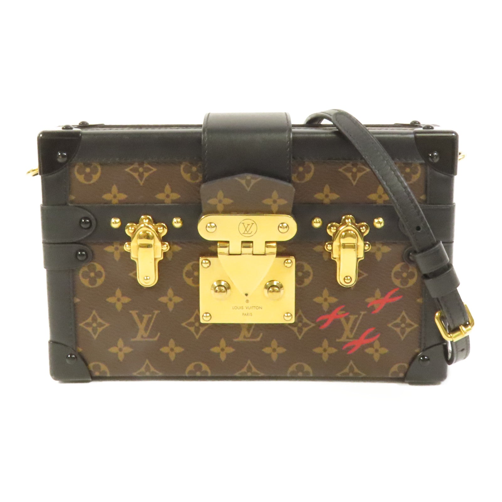 LOUIS VUITTON 【激減優惠】Monogram Petite Malle金扣肩背袋