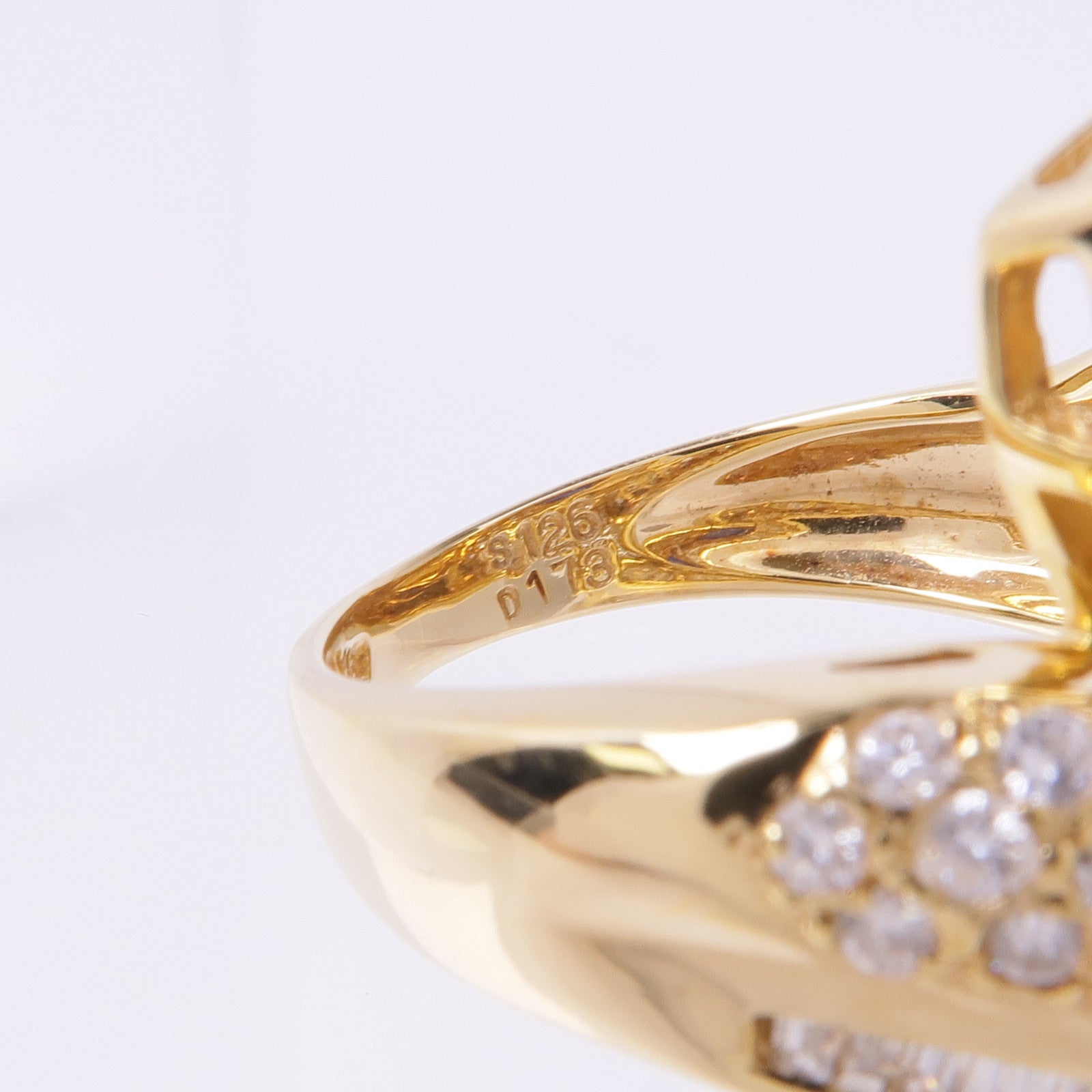 JEWELRY 18K黃金Sapphire Diamond Ring藍寶石/鑽石戒指US#7.5