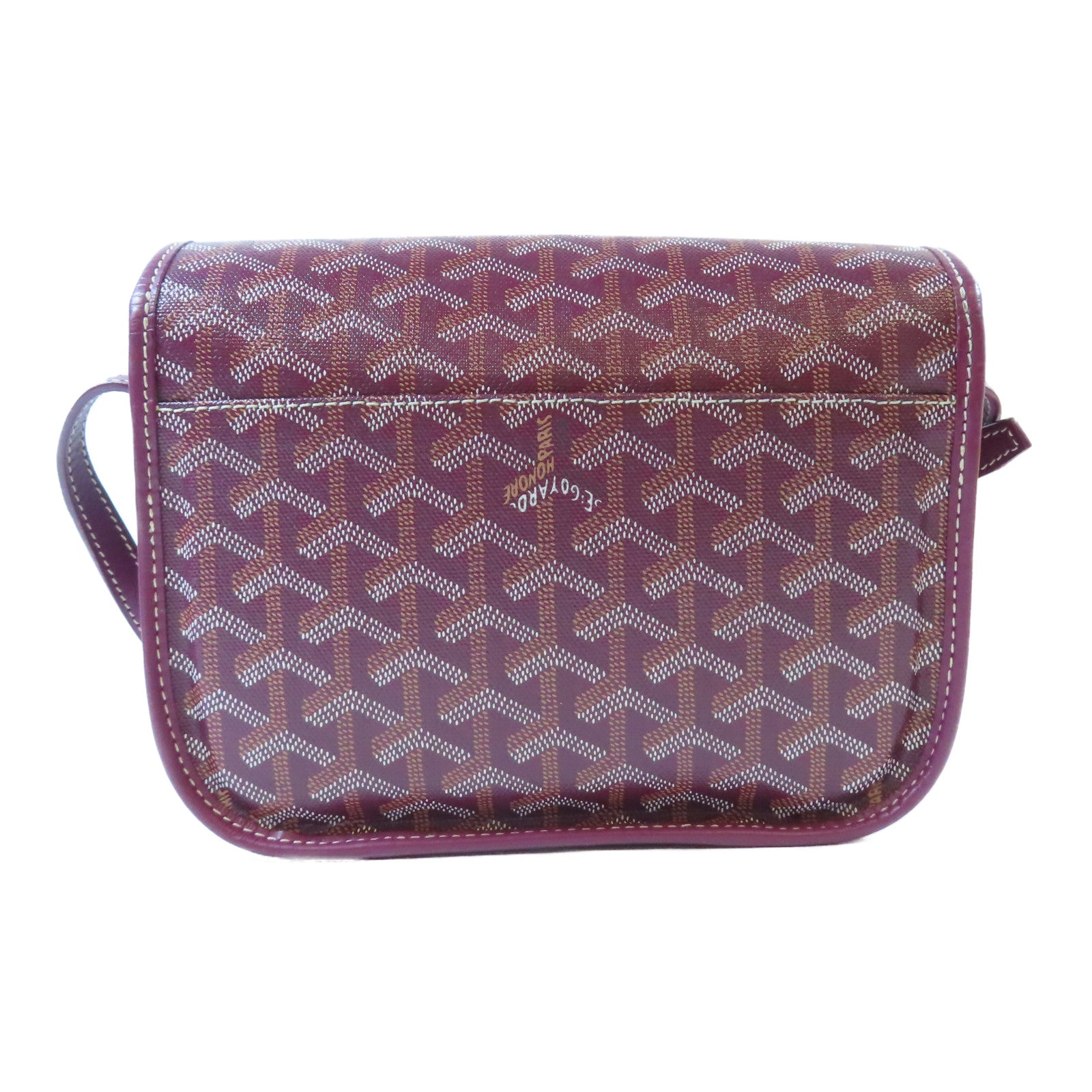 GOYARD 塗層帆布Belvedere銀扣肩背袋紫色