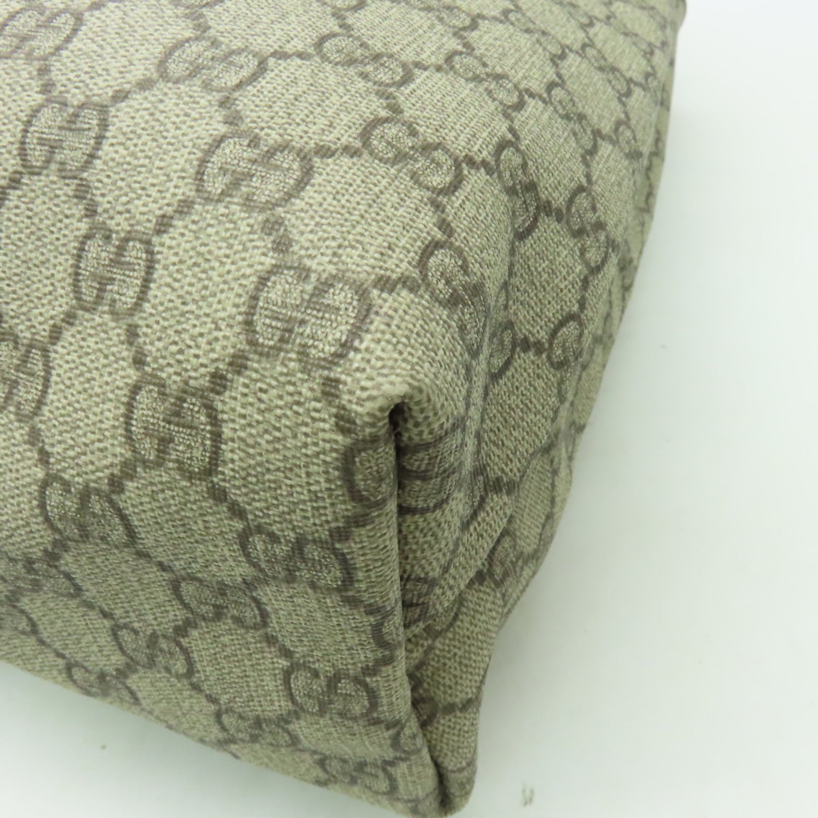 GUCCI 【激減優惠】塗層帆布Tote Bag金扣手挽袋啡色/米色