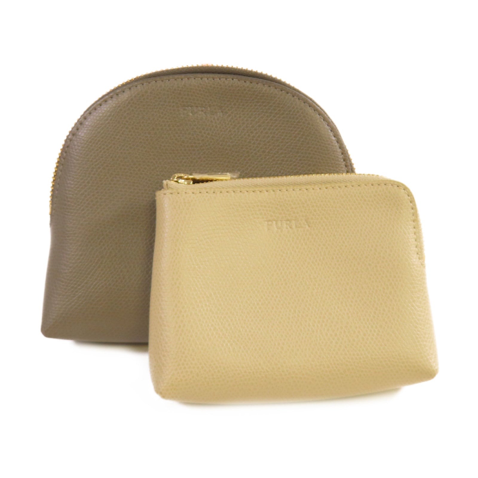 Furla 牛皮皮革Shoulder Bag金扣肩背袋黑色