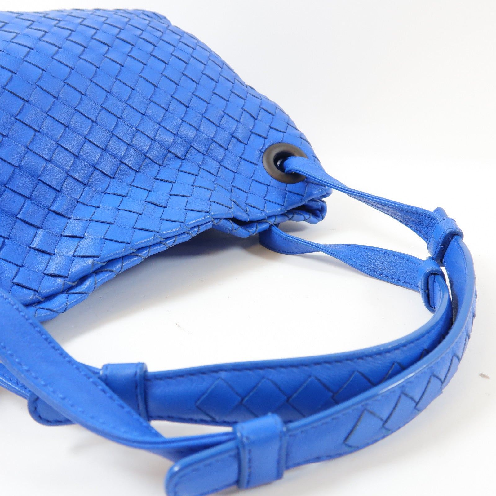 BOTTEGA VENETA 牛皮皮革Intrecciato Tote手挽袋藍色