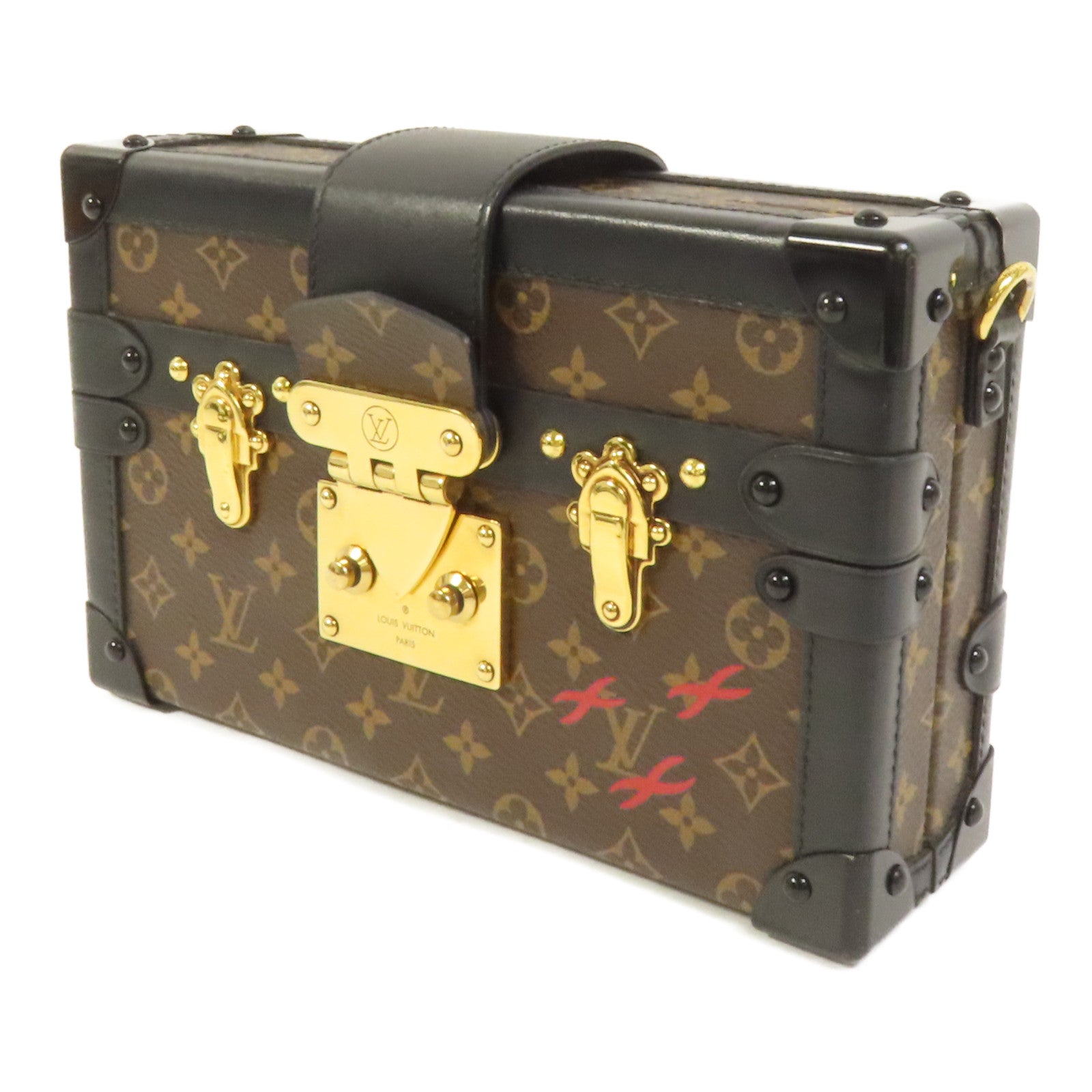 LOUIS VUITTON 【激減優惠】Monogram Petite Malle金扣肩背袋