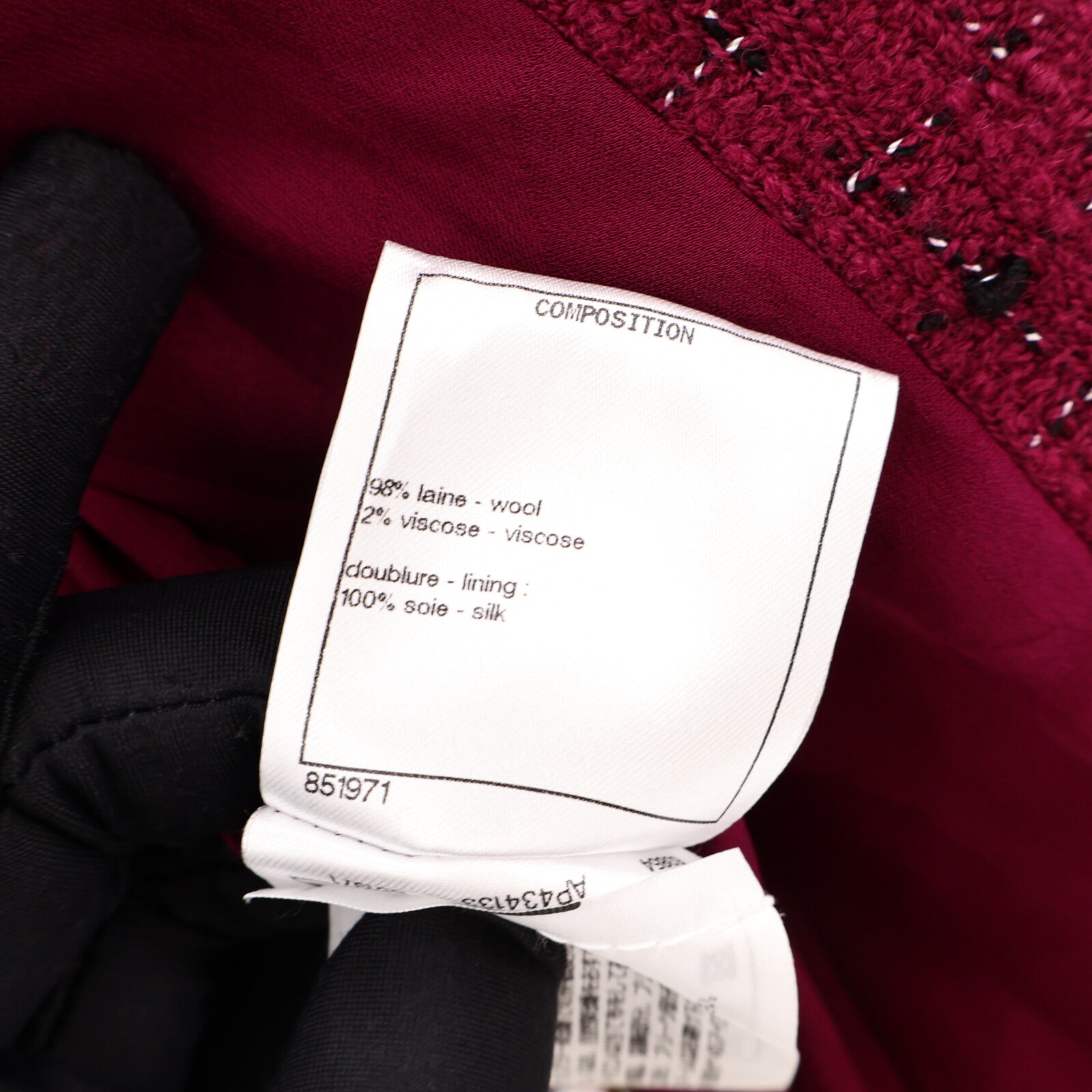 CHANEL Wool/Silk Metiers D'Art Look 42 Tweed Jacket外套