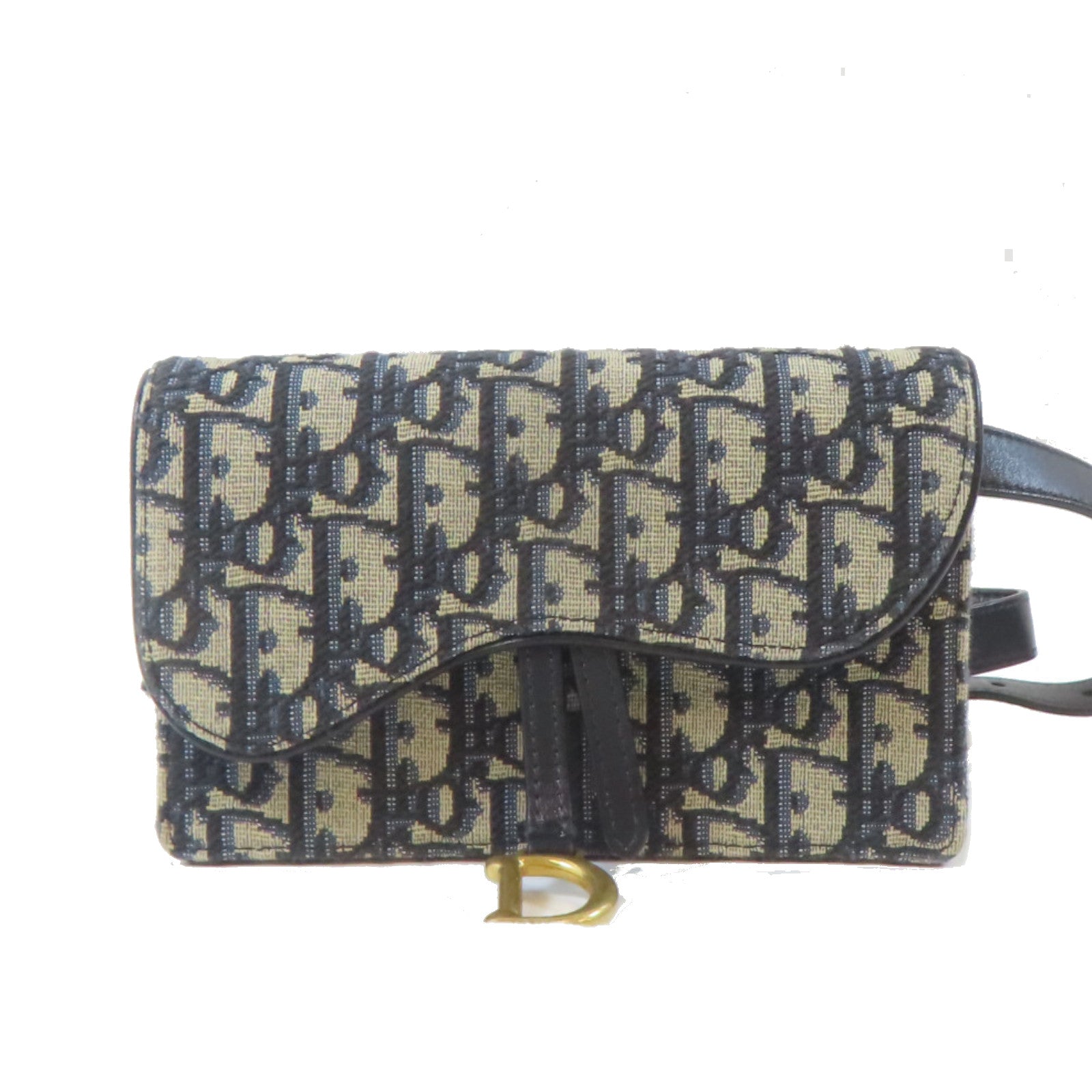 Dior 帆布Waist Bag金扣腰包藍色