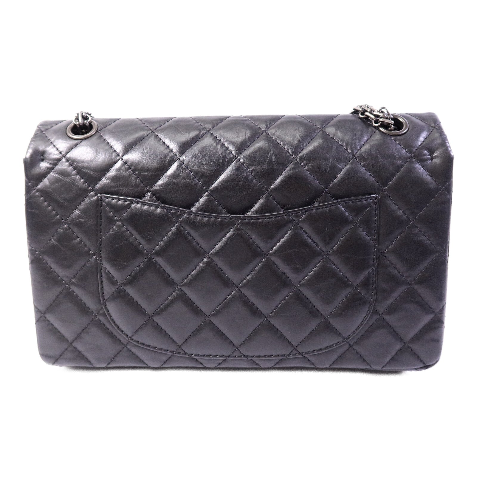 CHANEL 牛皮皮革2.55 Medium鏈帶肩背袋