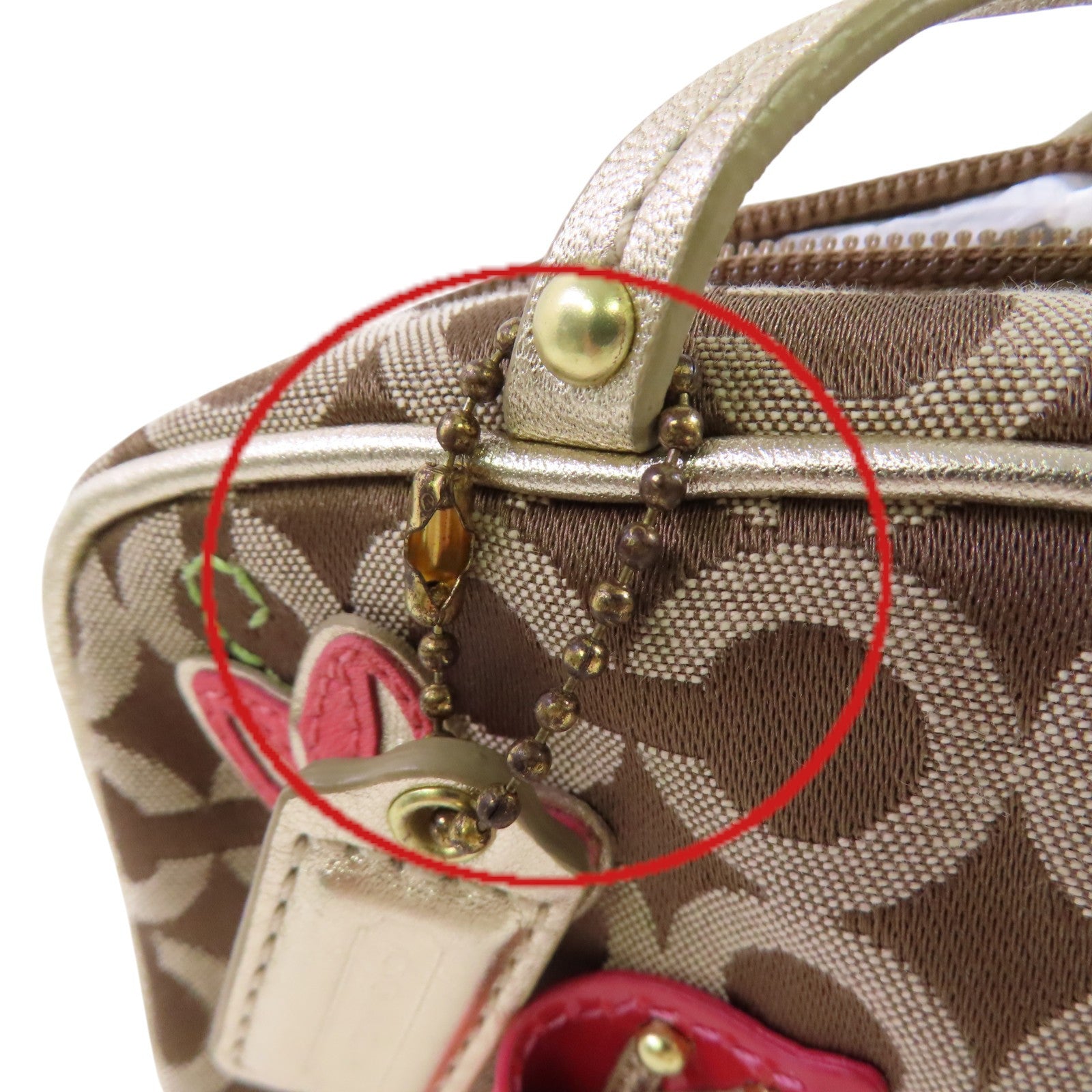COACH 帆布Hand Bag金扣手挽袋