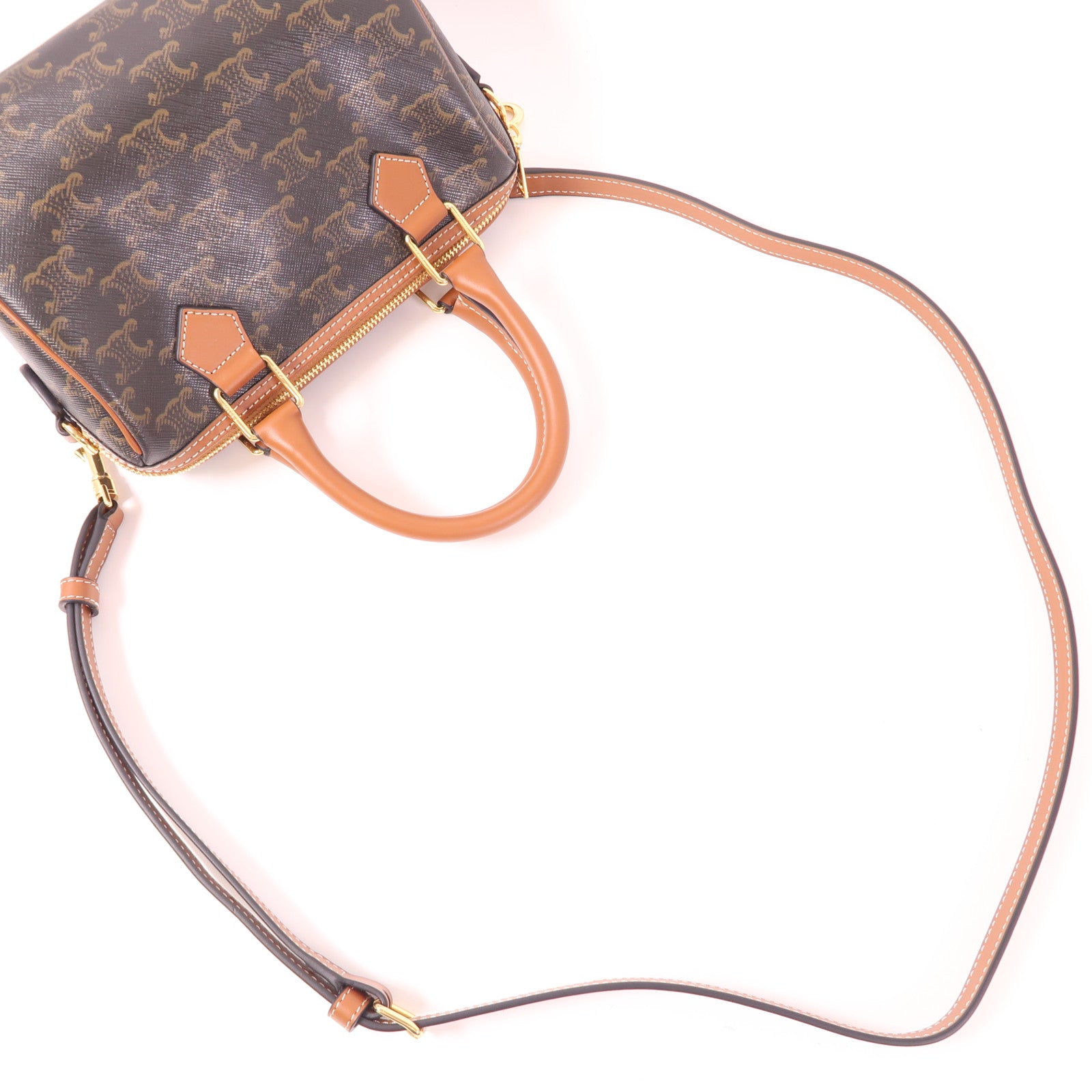 CELINE 塗層帆布2 Way Bag金扣手挽肩背兩用袋