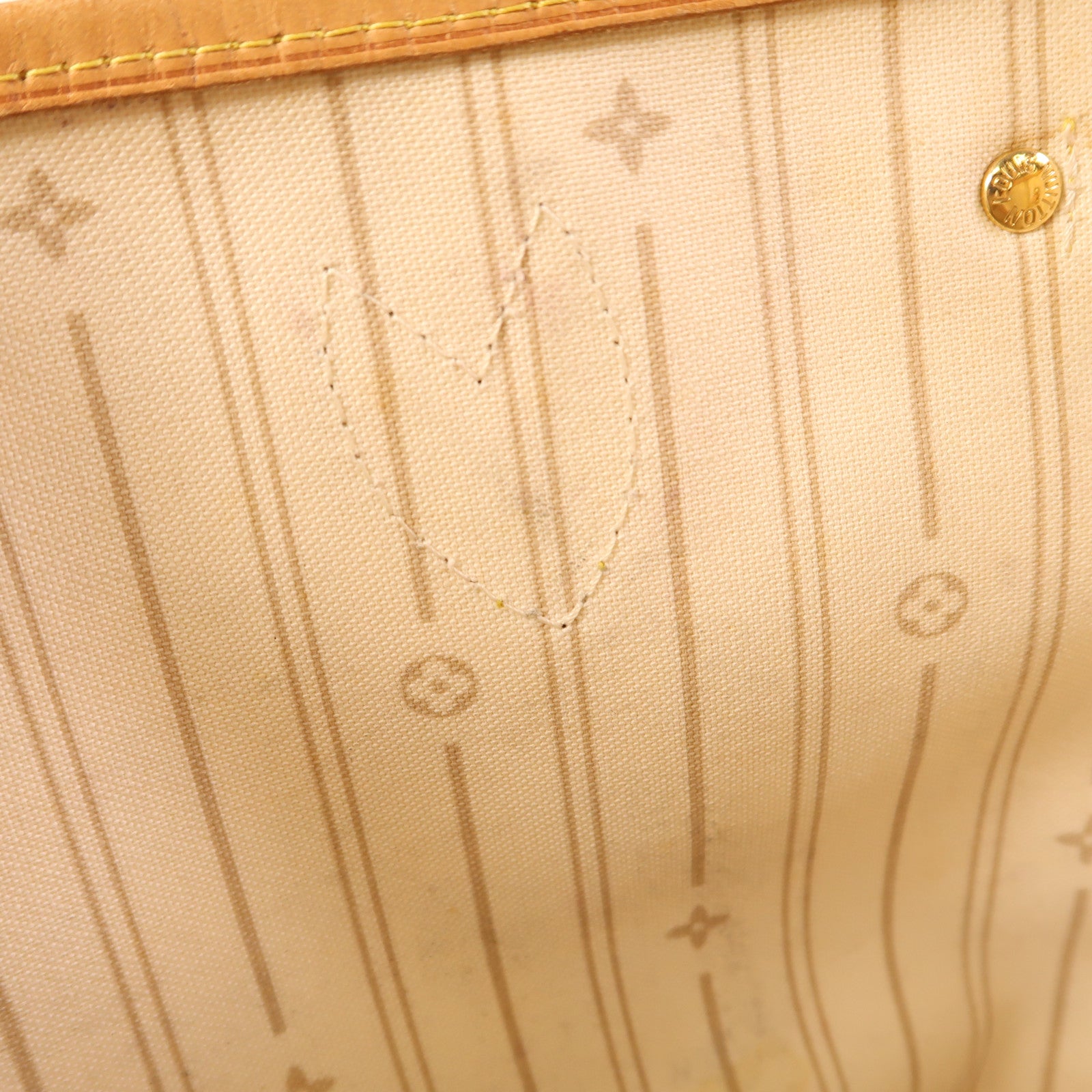 LOUIS VUITTON Damier Azur Neverfull PM金扣手挽袋