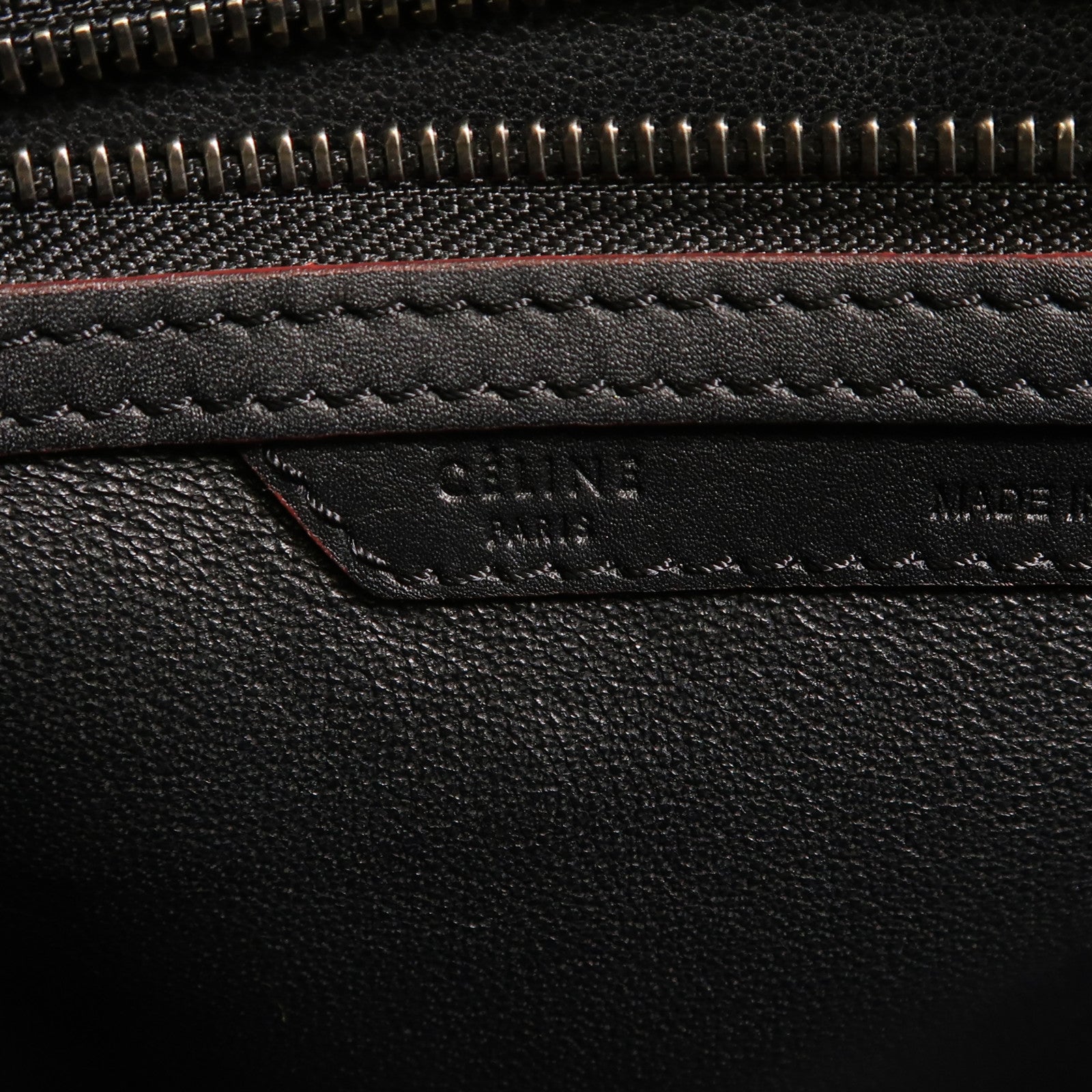 CELINE 牛皮皮革Micro Luggage銀扣手挽袋