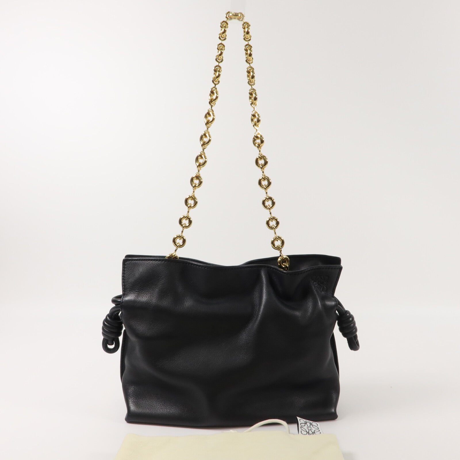 LOEWE 羊皮皮革Mini Flamenco Clutch With Chain鏈帶肩背袋