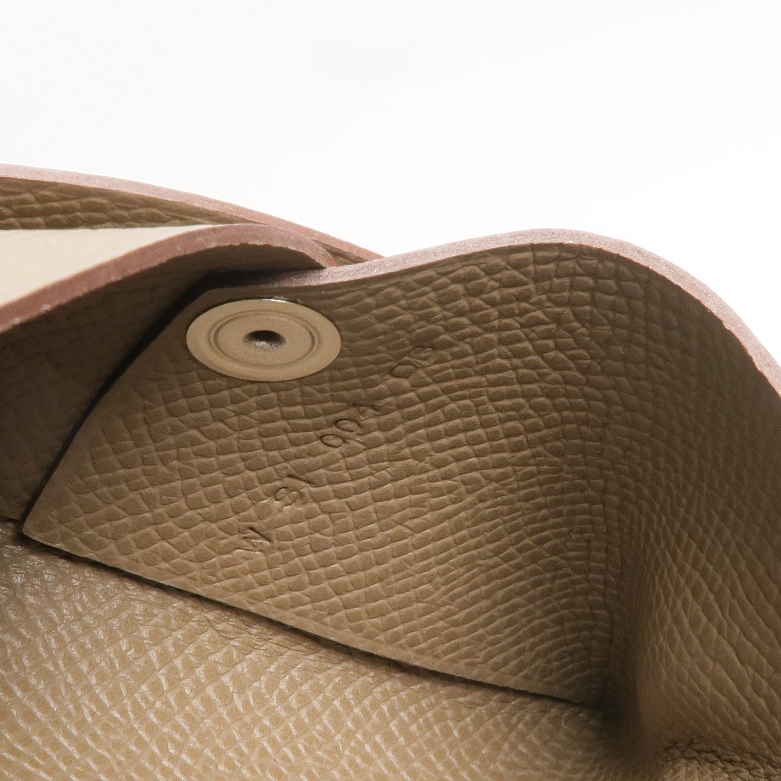 HERMES Epsom皮革Calvi銀扣卡片套