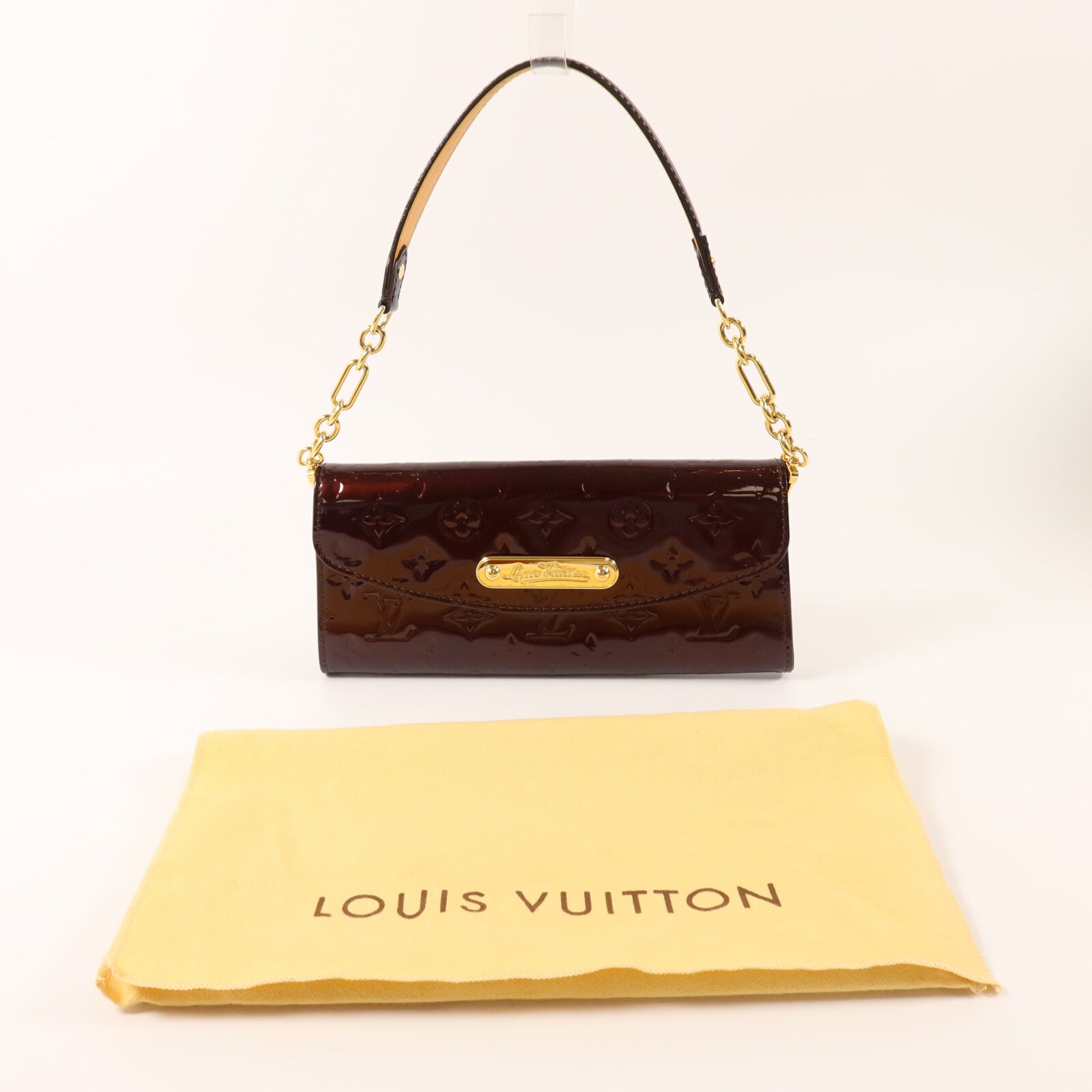 LOUIS VUITTON Monogram Vernis Sunset Boulvevard鏈帶肩背袋