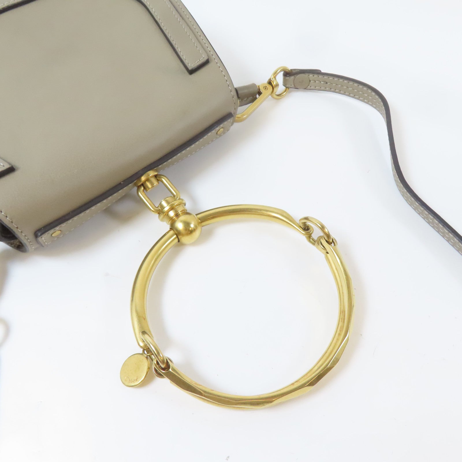 Chloe 牛皮皮革Nile Bag金扣手挽肩背兩用袋啡色