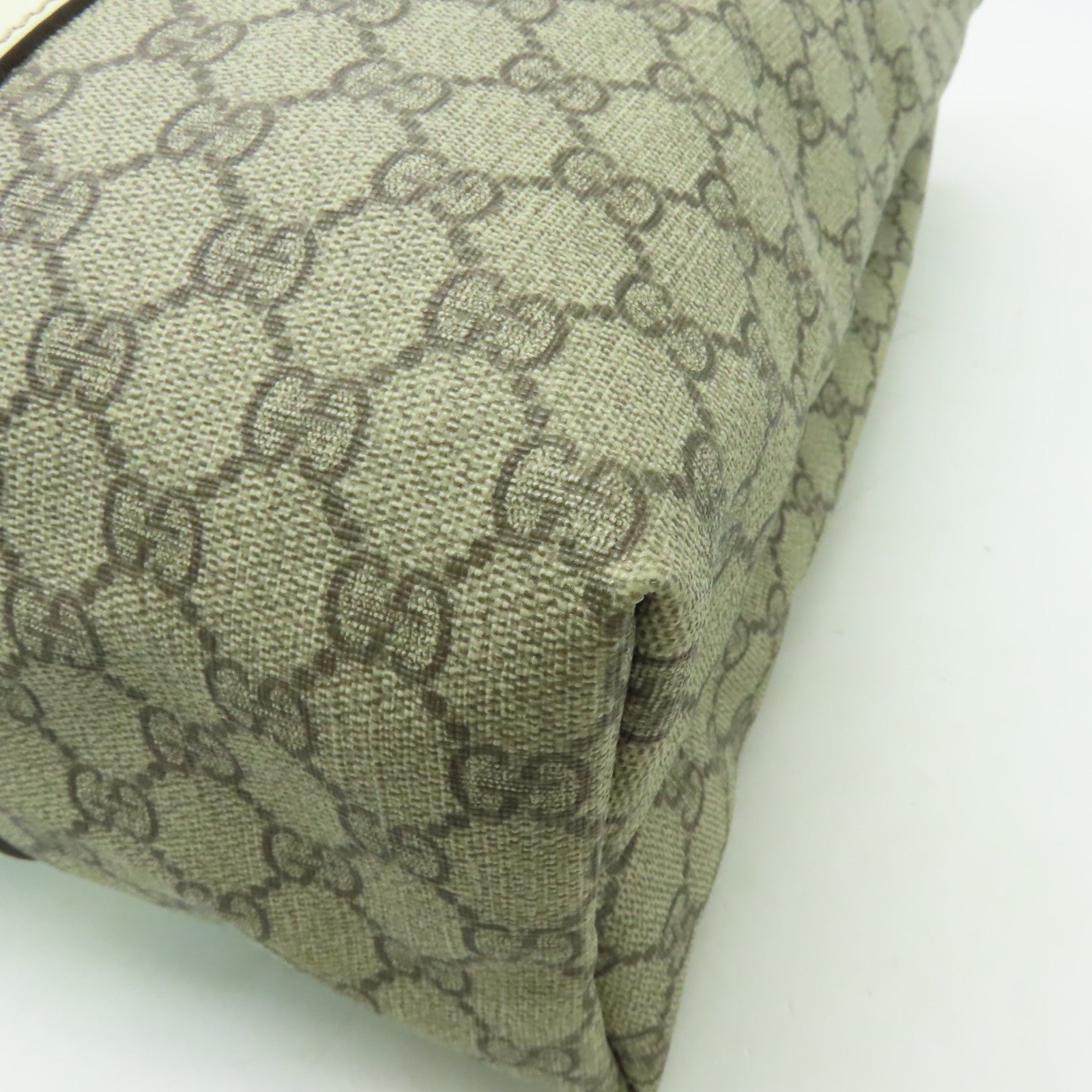 GUCCI 【激減優惠】塗層帆布Tote Bag金扣手挽袋啡色/米色