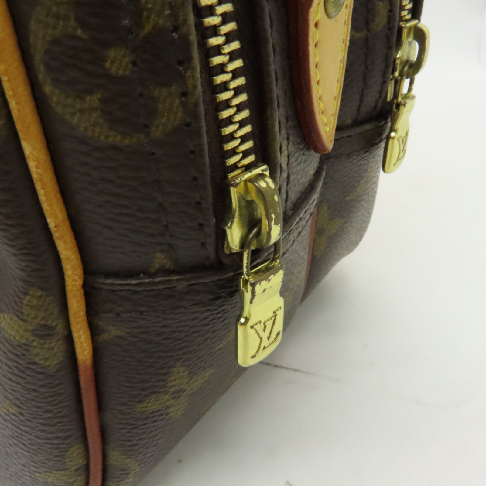 LOUIS VUITTON 【激減優惠】Monogram Reporter金扣肩背袋棕色